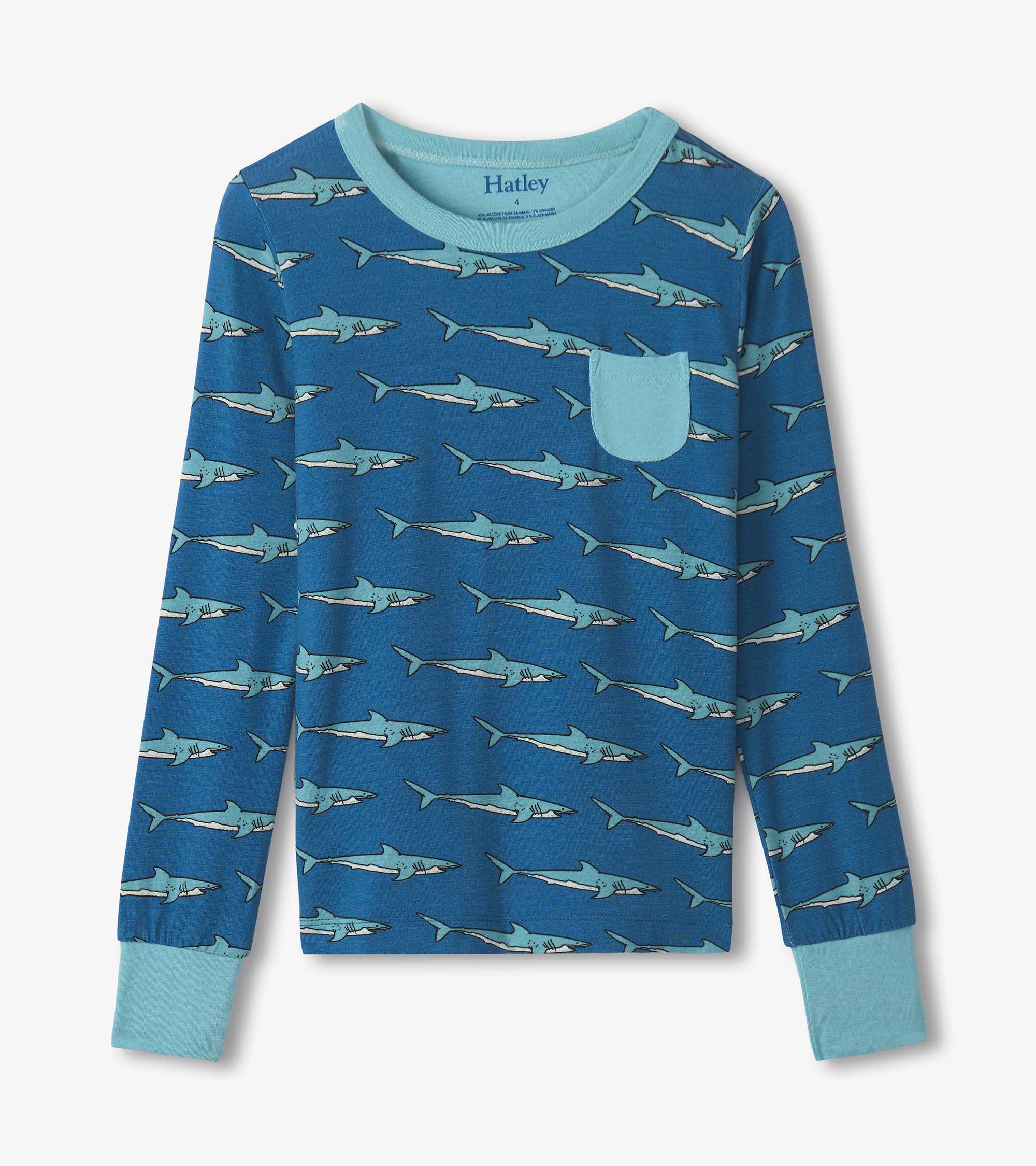 Boys Shark Tank Bamboo Pajama Set - Image 2