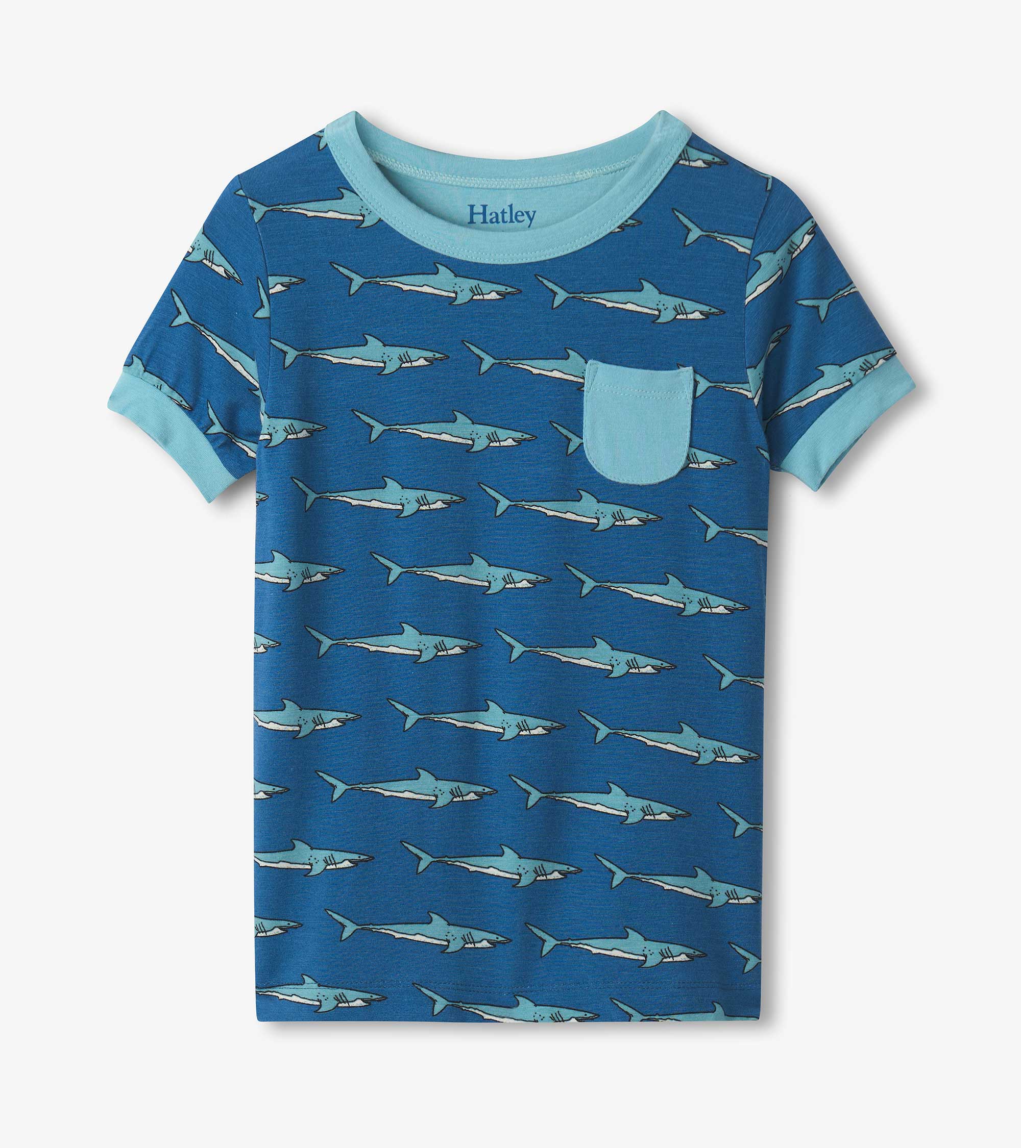 Boys Shark Tank Bamboo Short Pajama Set - Image 3