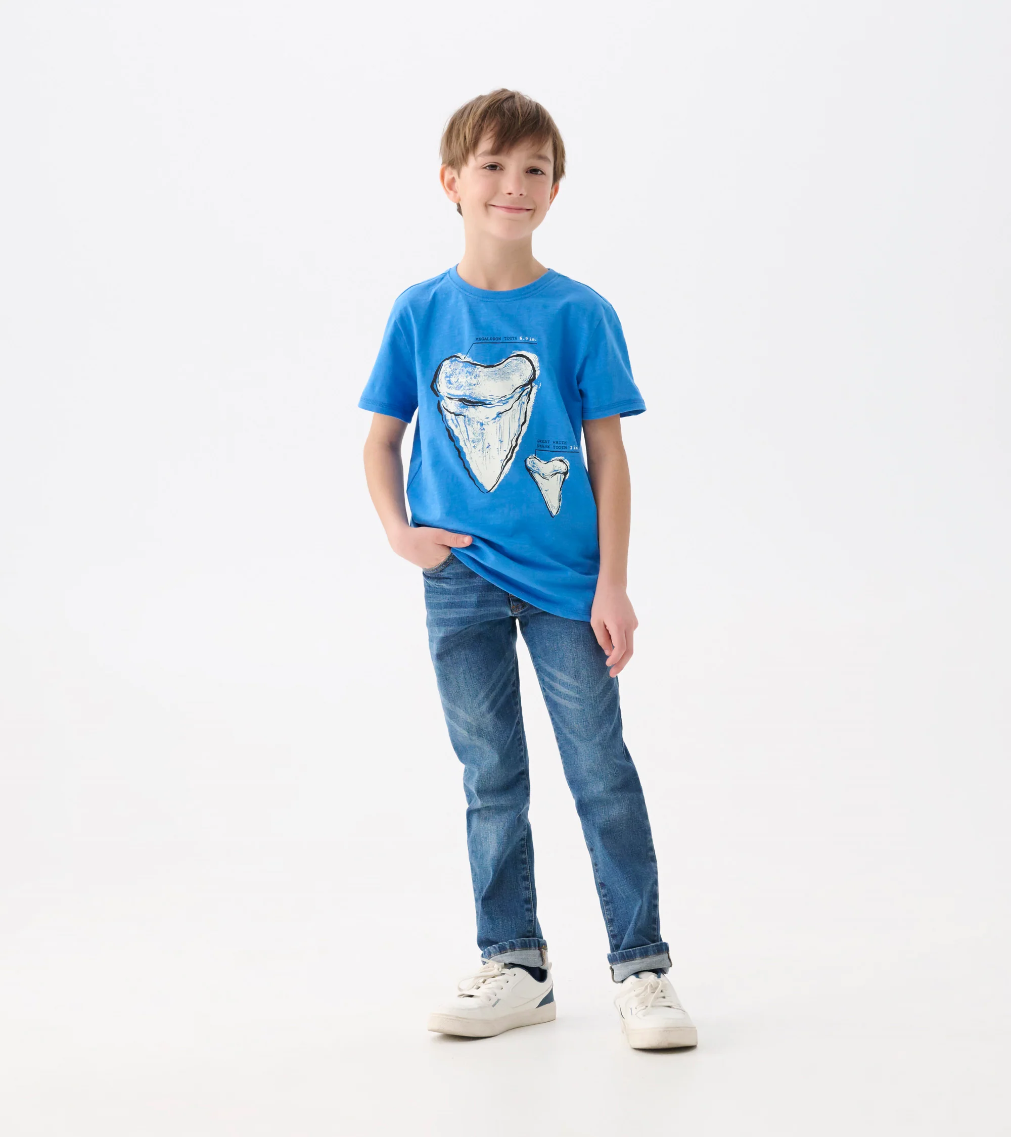 Boys Shark Tooth Glow in the Dark Graphic Tee - Image 3