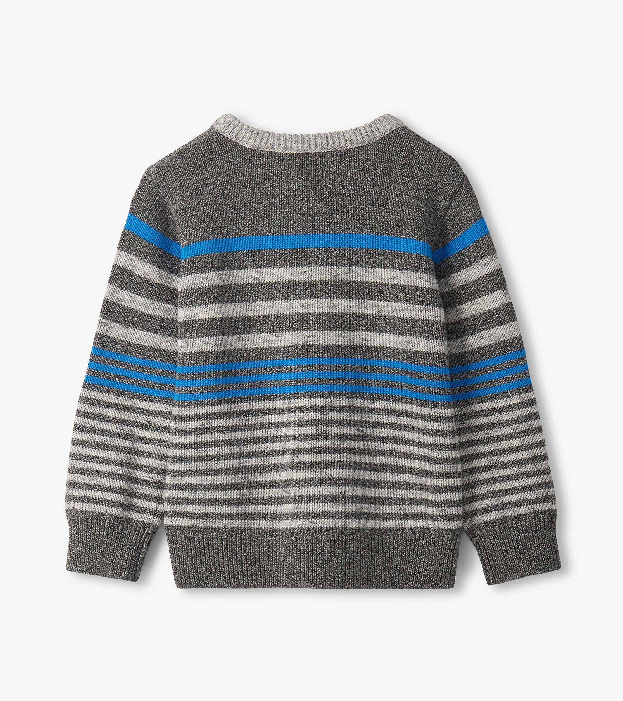 Boys Speckle Stripe Crew Neck Sweater - Image 3