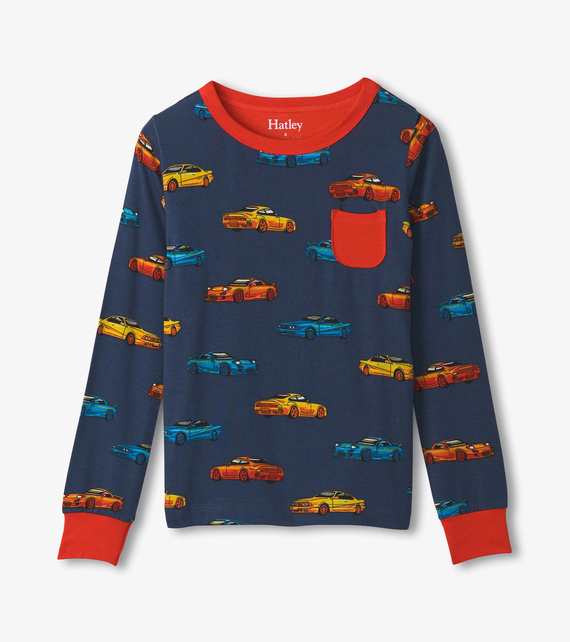 Boys Sport Cars Bamboo Pajama Set - Image 3