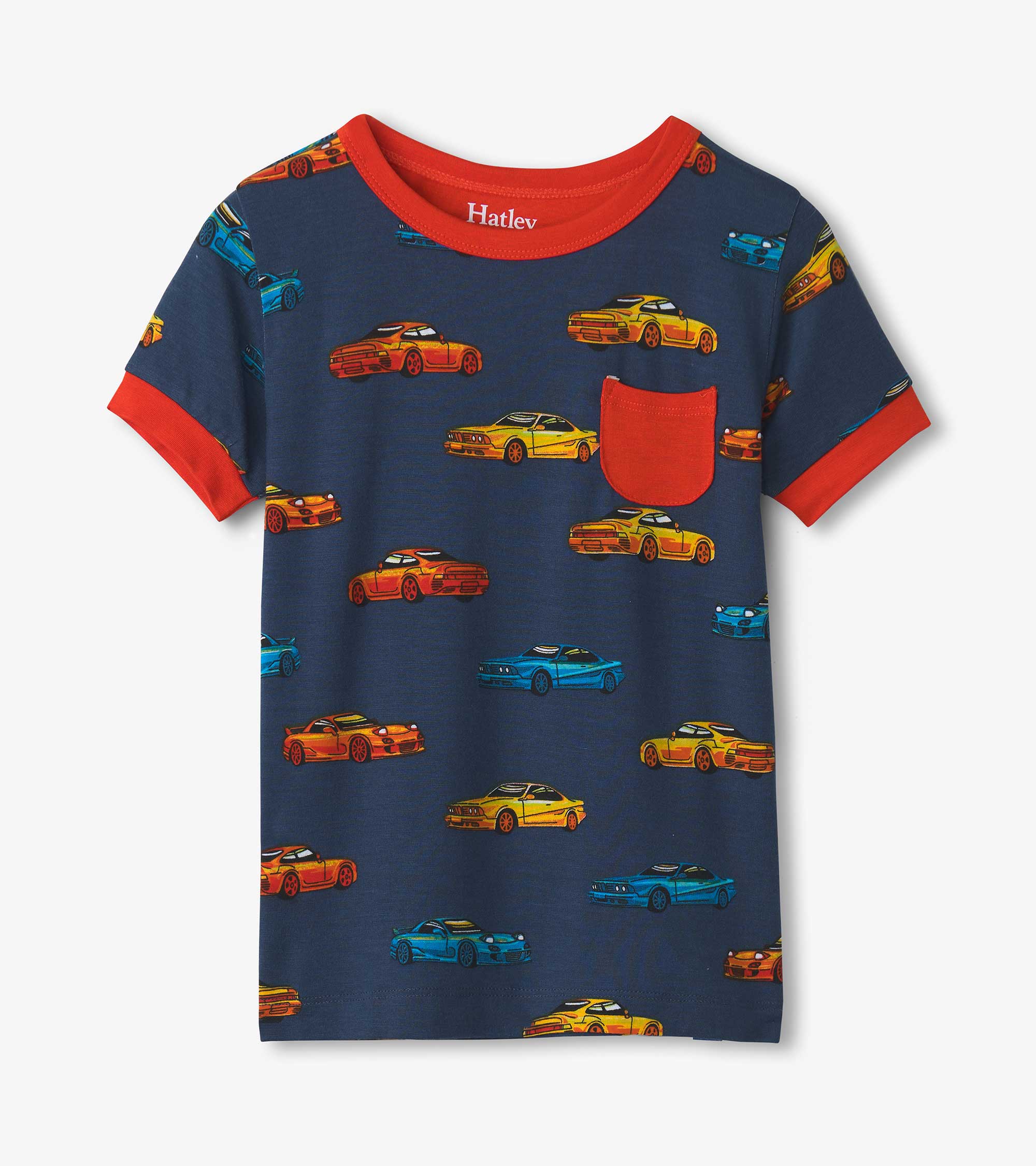 Boys Sport Cars Bamboo Short Pajama Set - Image 2