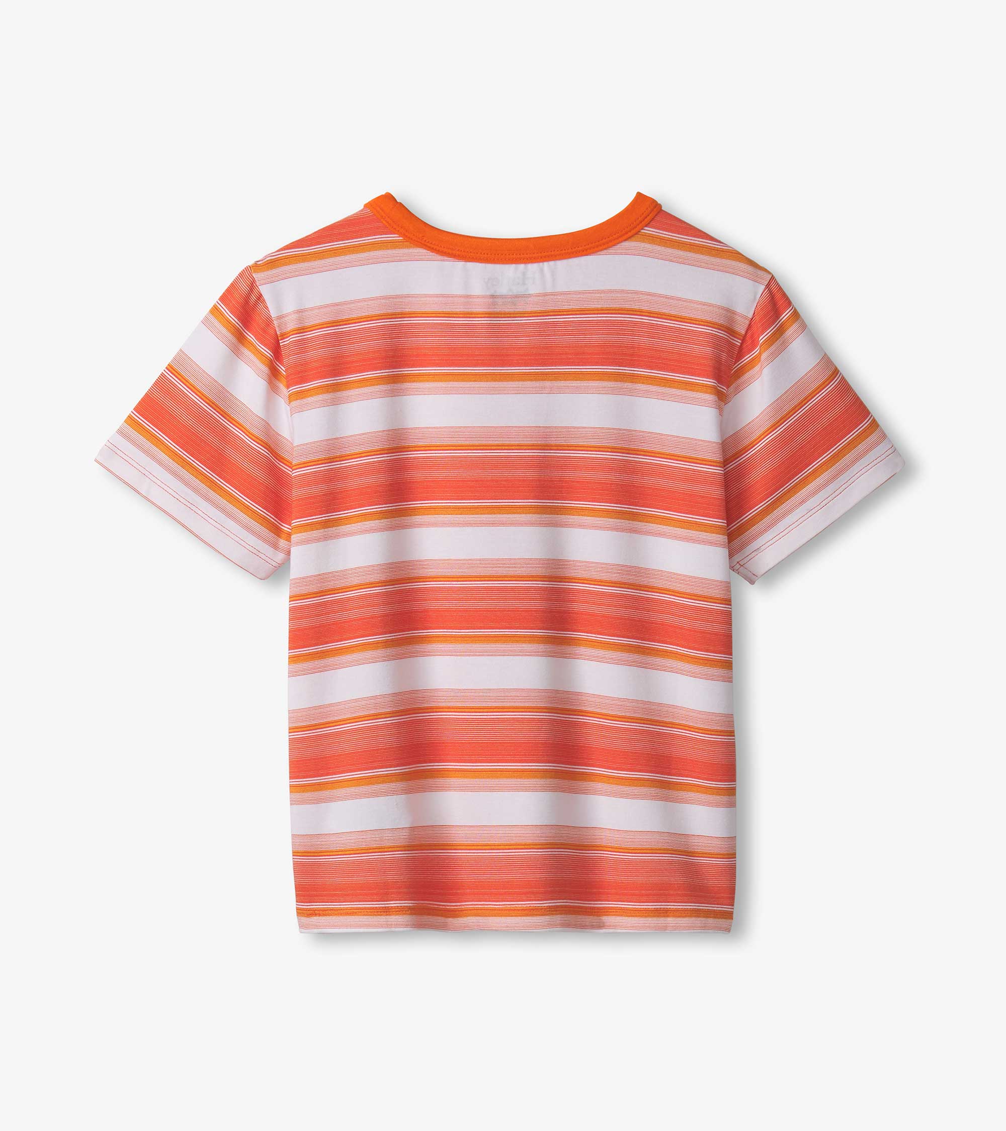 Boys Striiped Orange Bamboo Tee - Image 2