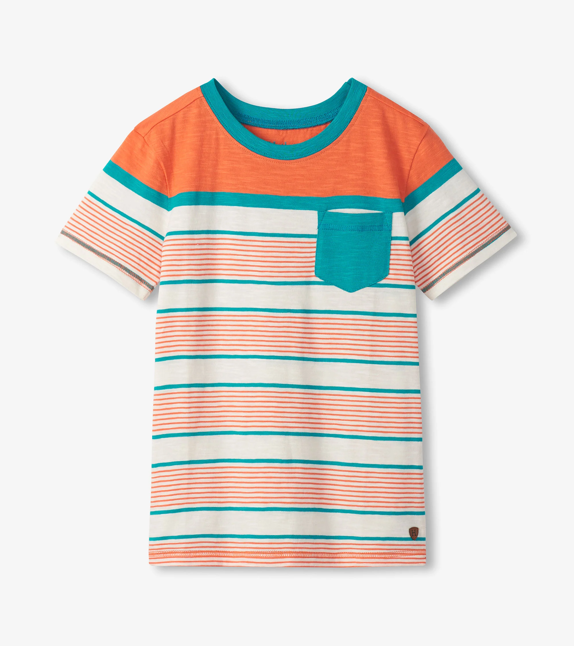 Boys Summer Stripes Crew Neck T-Shirt