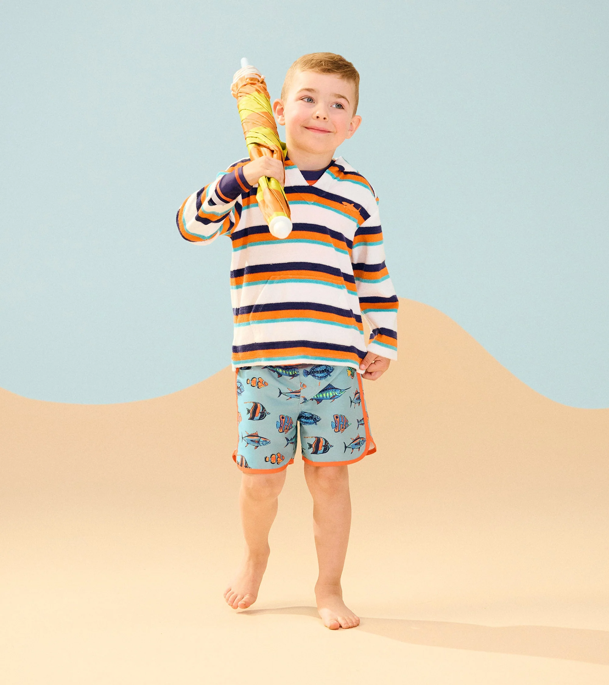 Boys Tropical Fish Swim Shorts - Image 2