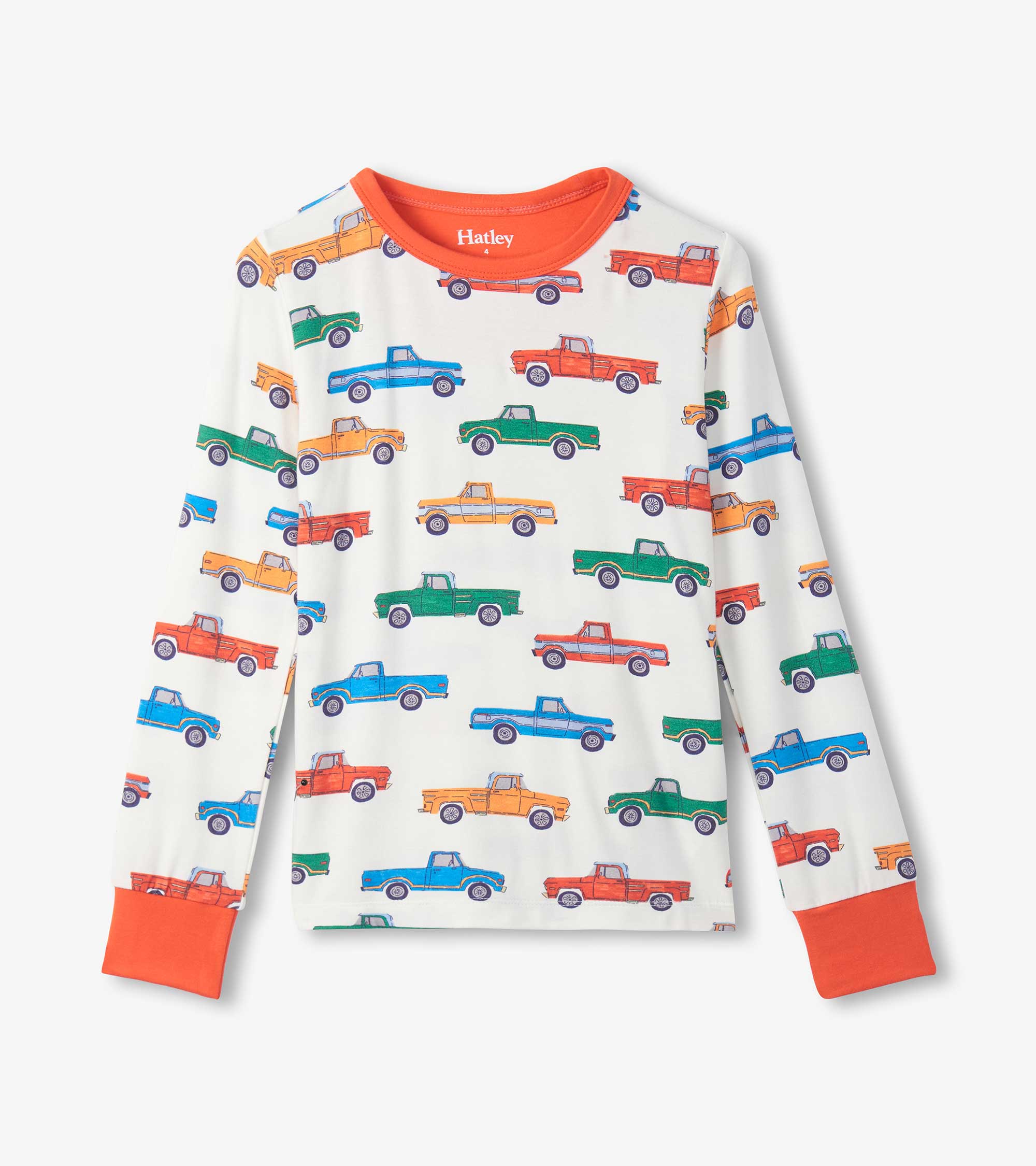 Boys Trucks Bamboo Pajama Set - Image 2