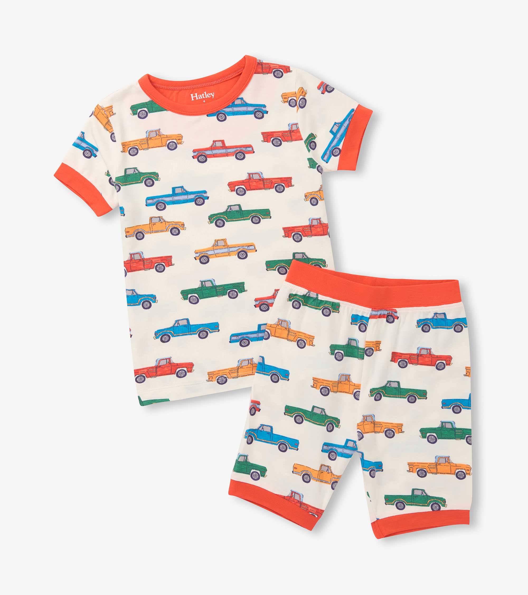 Boys Trucks Bamboo Short Pajama Set - Image 2