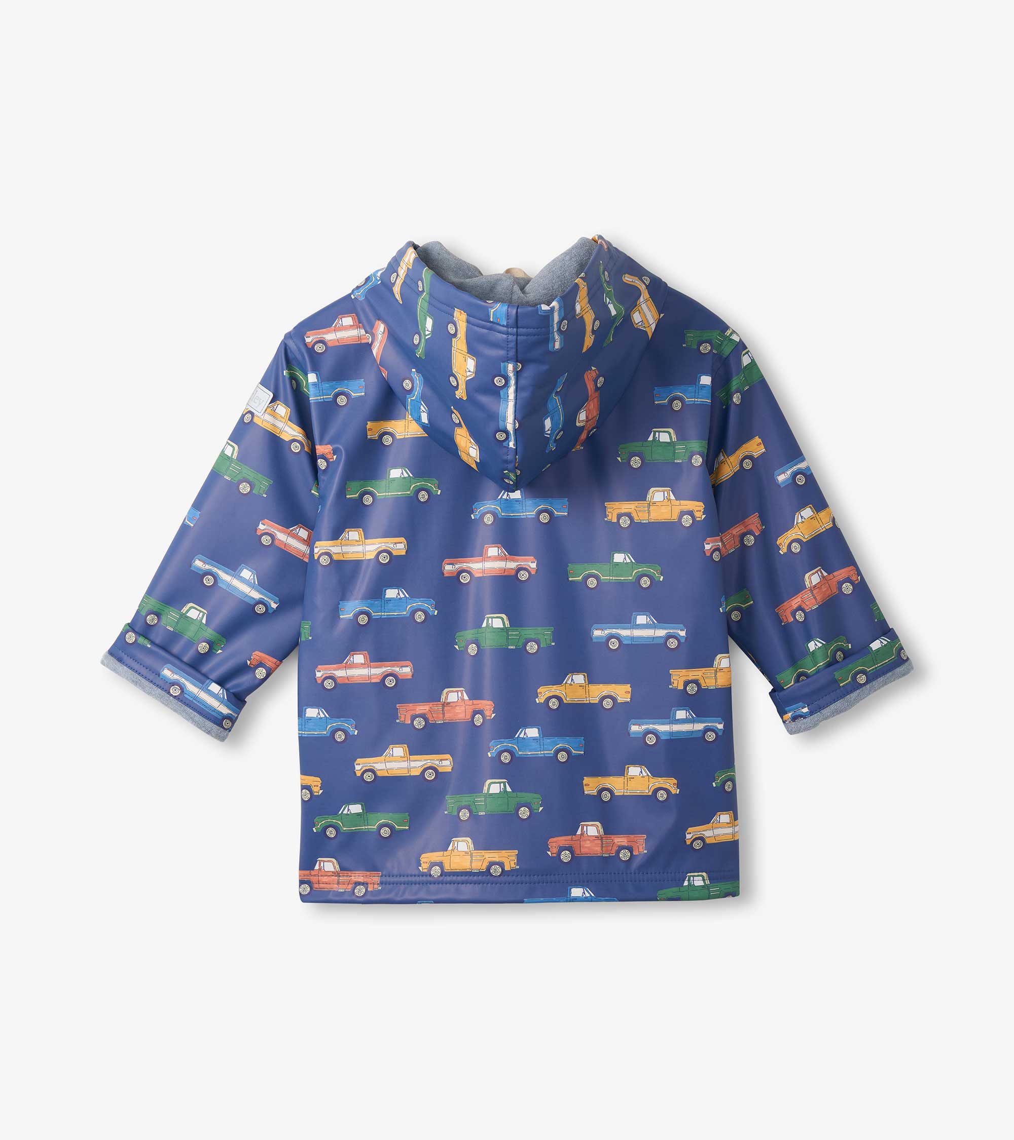 Boys Trucks Zip-Up Rain Jacket - Image 4