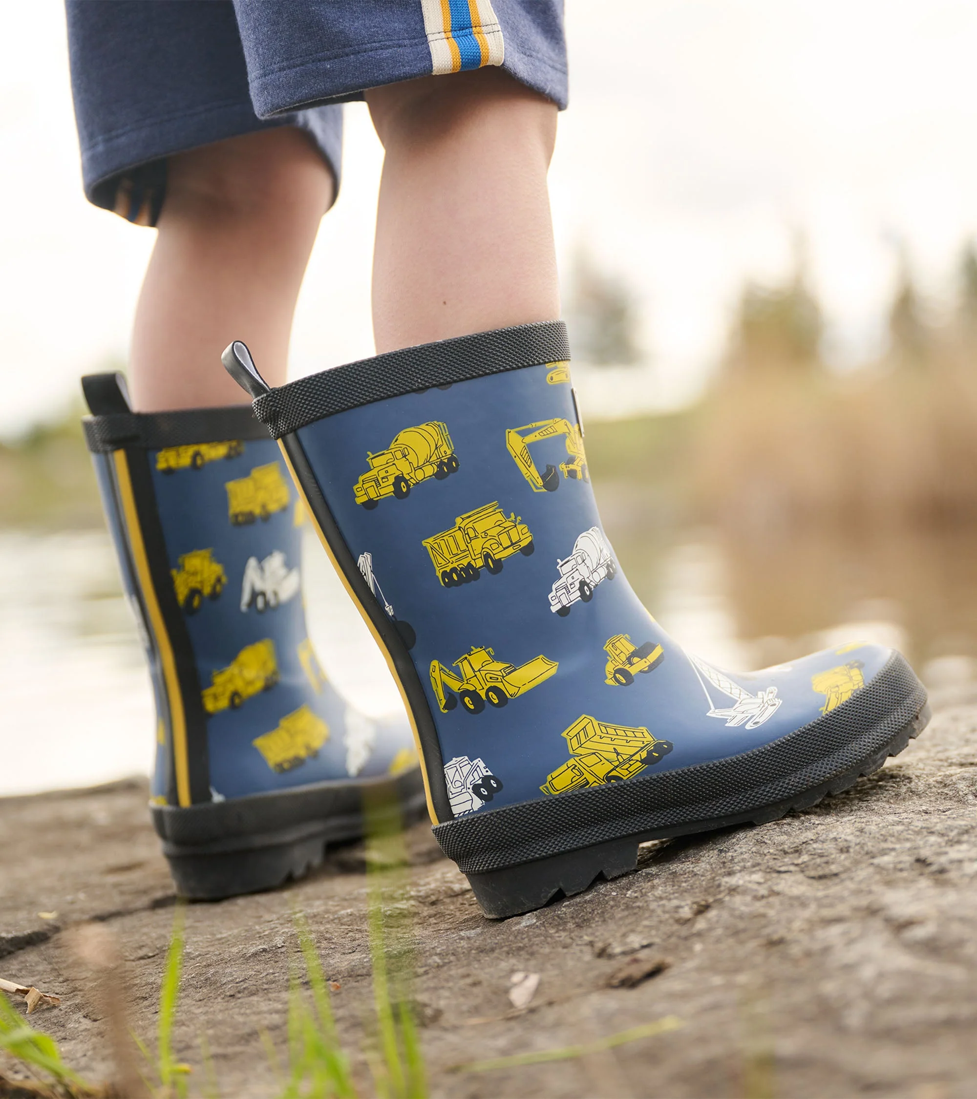 Boys Under Construction Matte Rain Boots - Image 4
