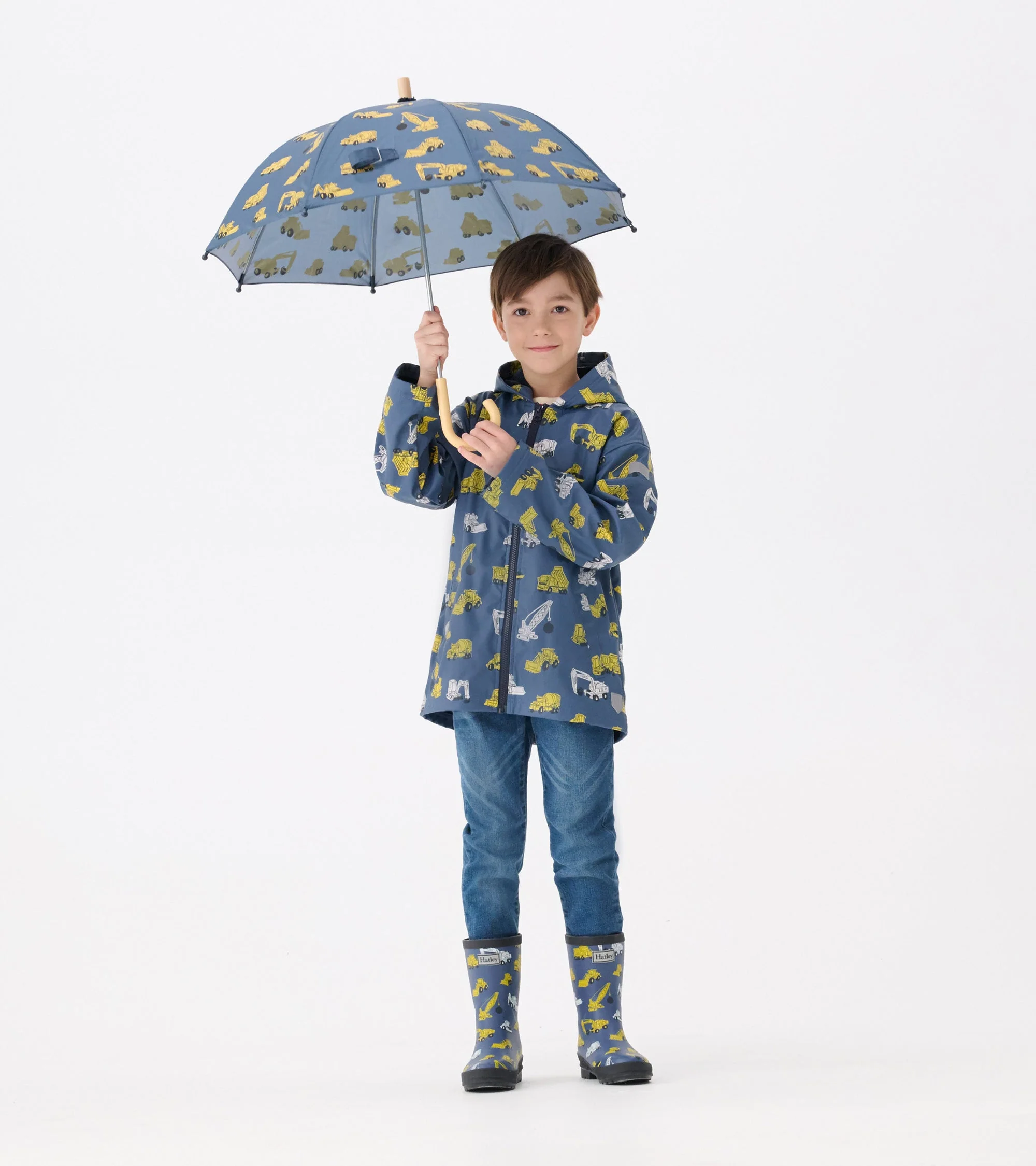 Boys Under Construction Matte Rain Boots - Image 5