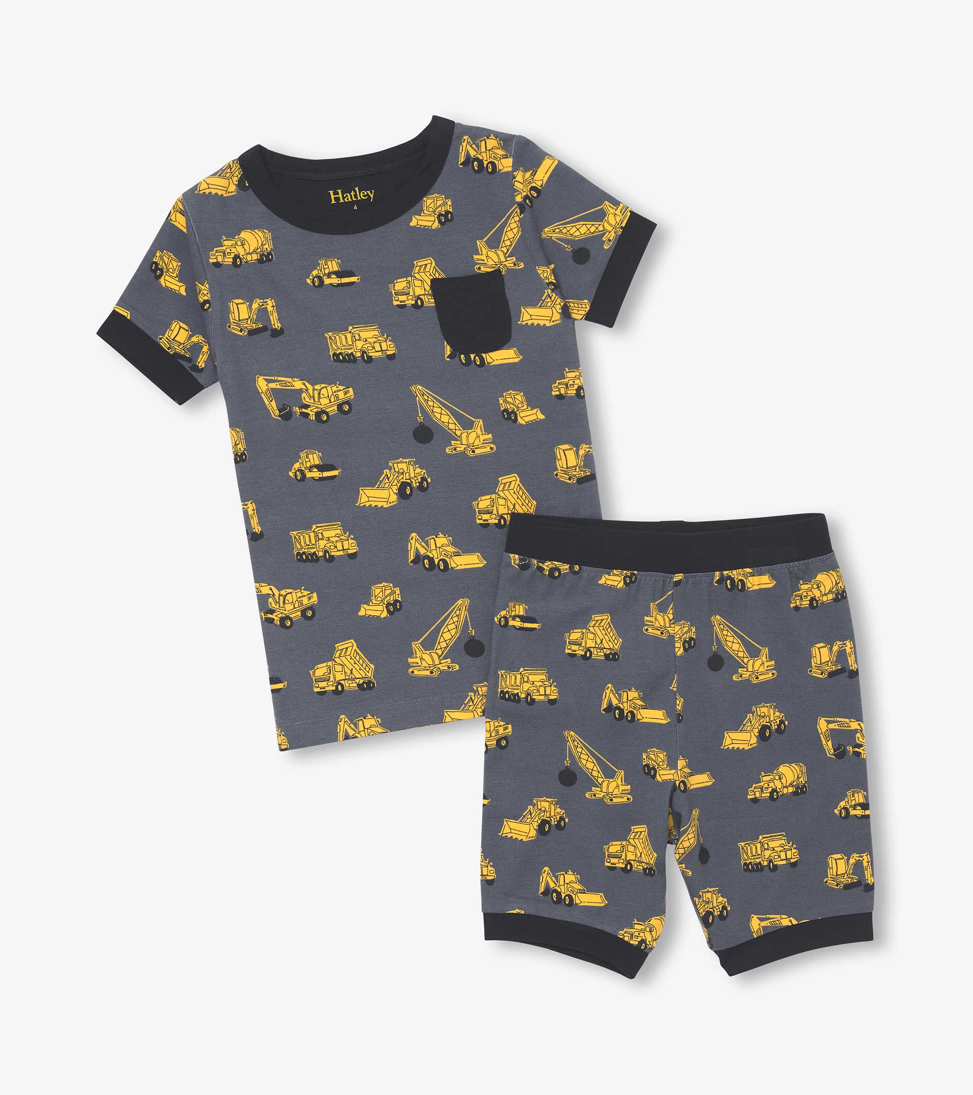 Boys Under Construction Short Pajama Set