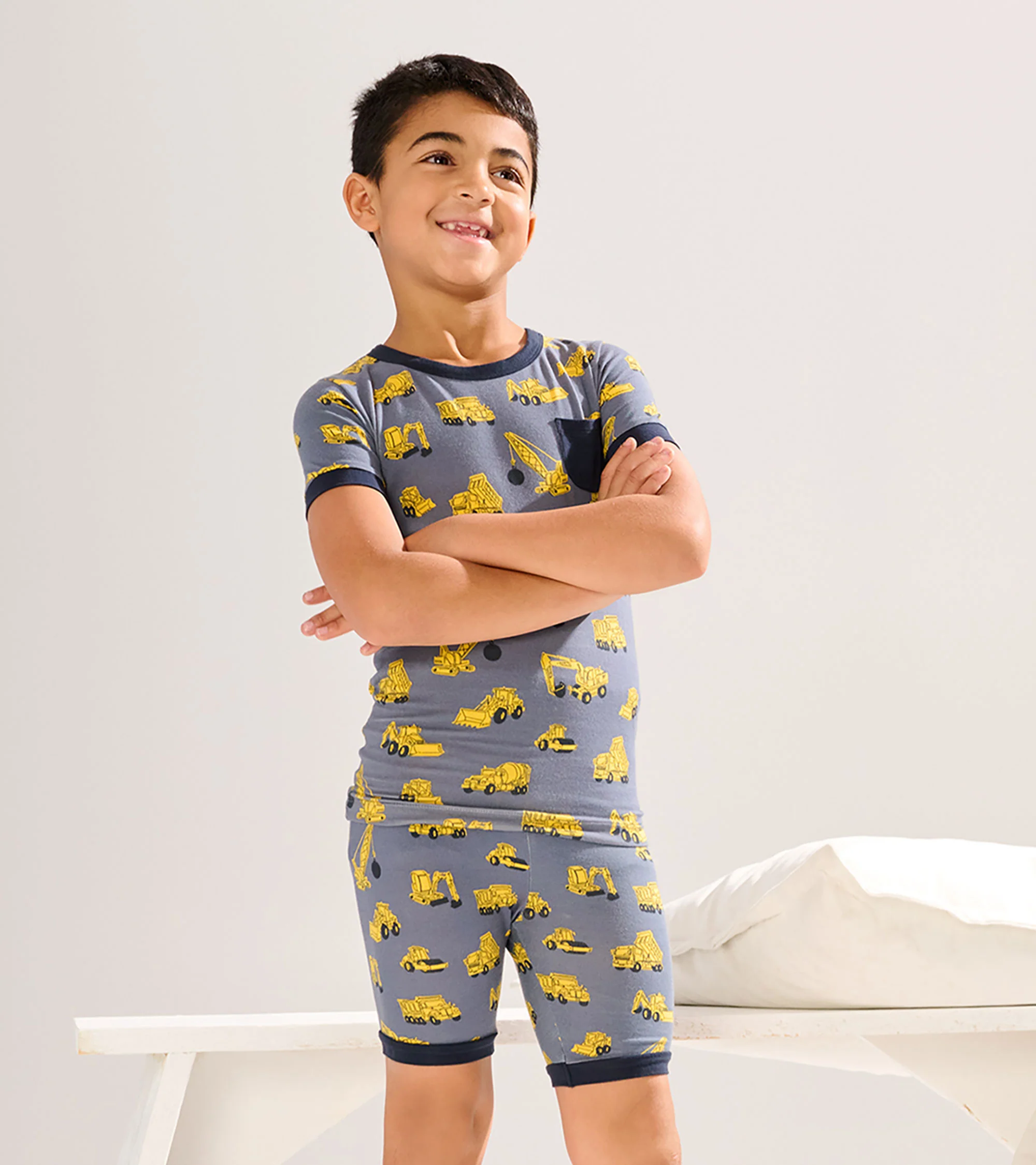 Boys Under Construction Short Pajama Set - Image 2