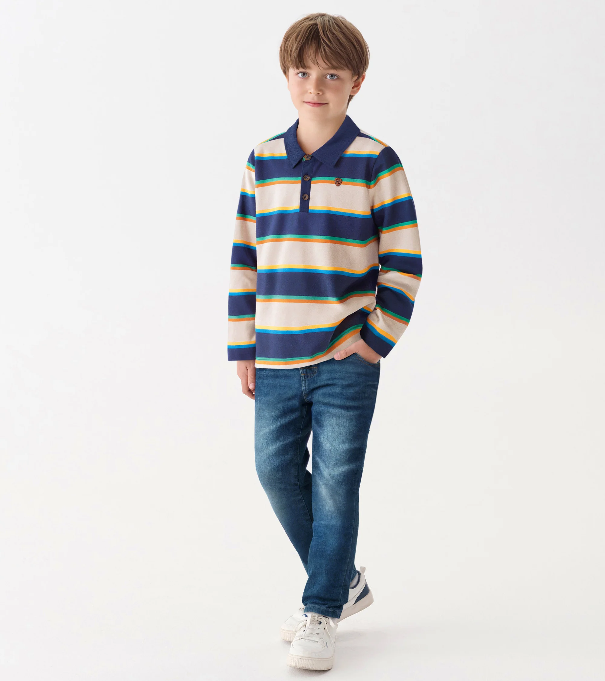 Boys Varsity Stripes Rugby Shirt - Image 2