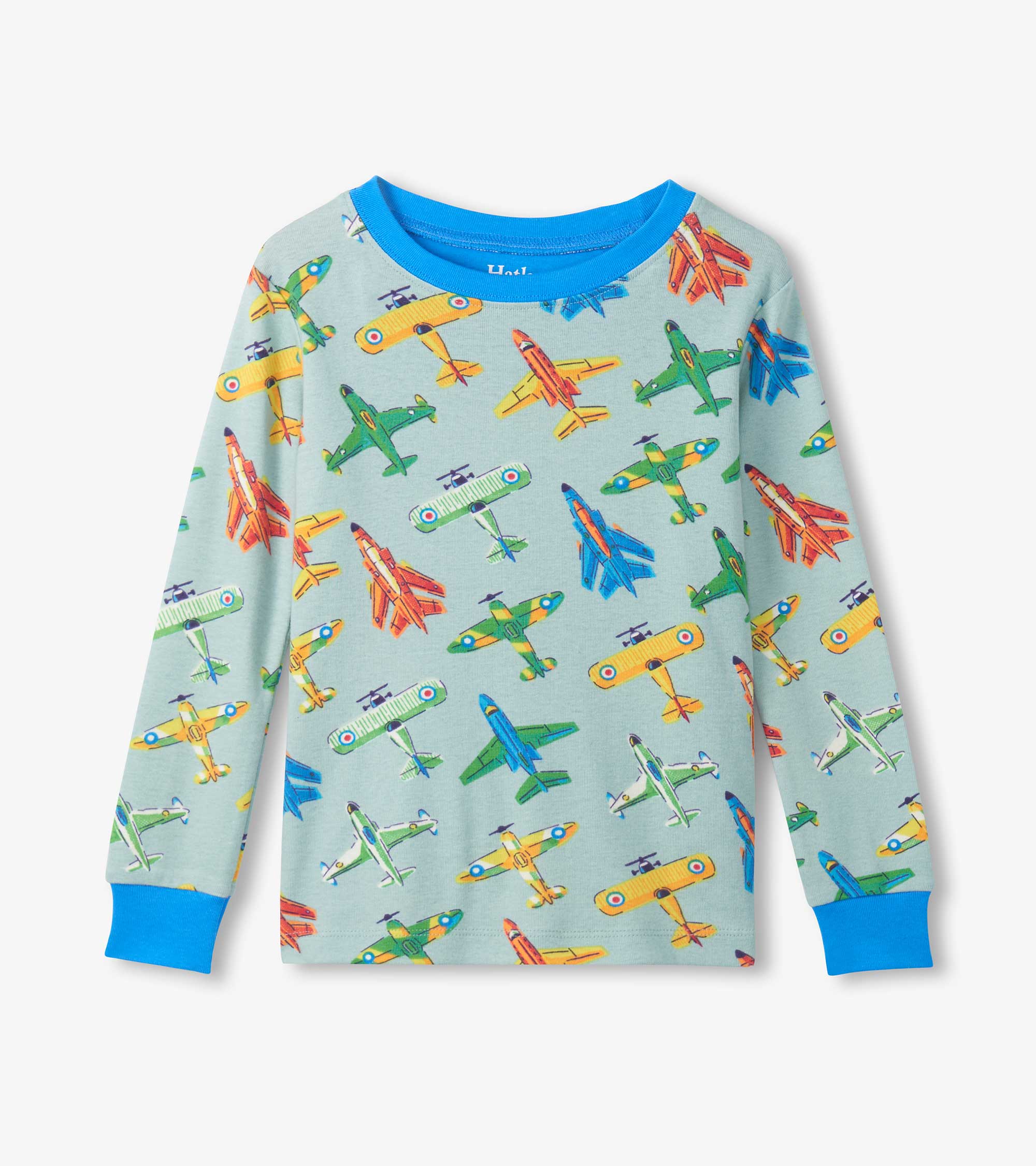 Boys Vintage Aircrafts Cotton Pajama Set - Image 3