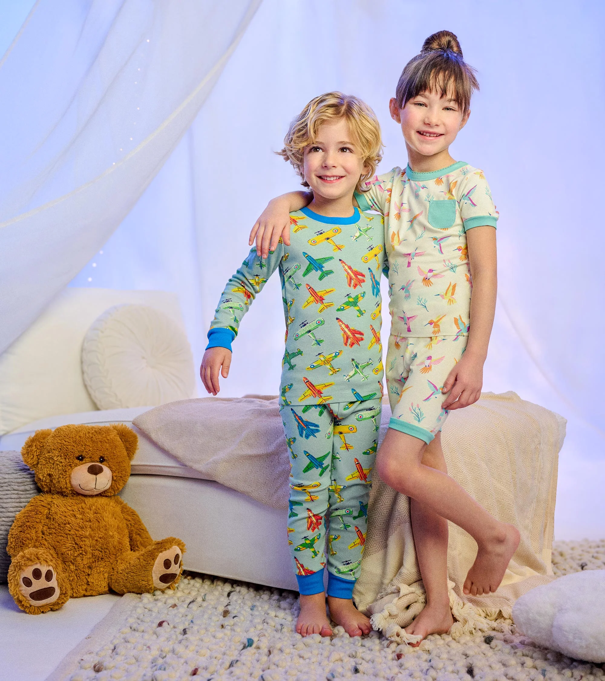 Boys Vintage Aircrafts Cotton Pajama Set - Image 5