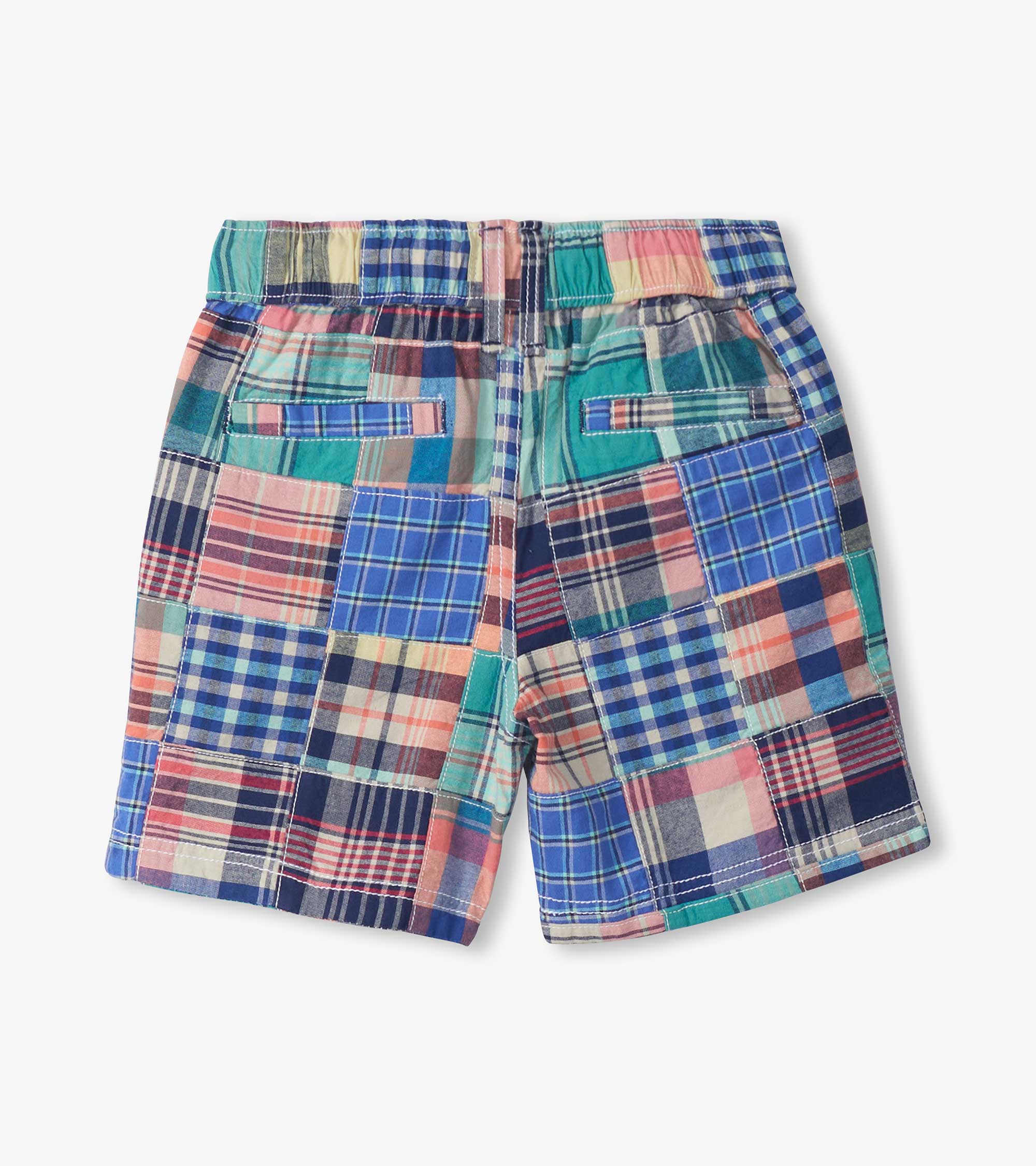 Boys Vintage Summer Madras Woven Shorts - Image 3