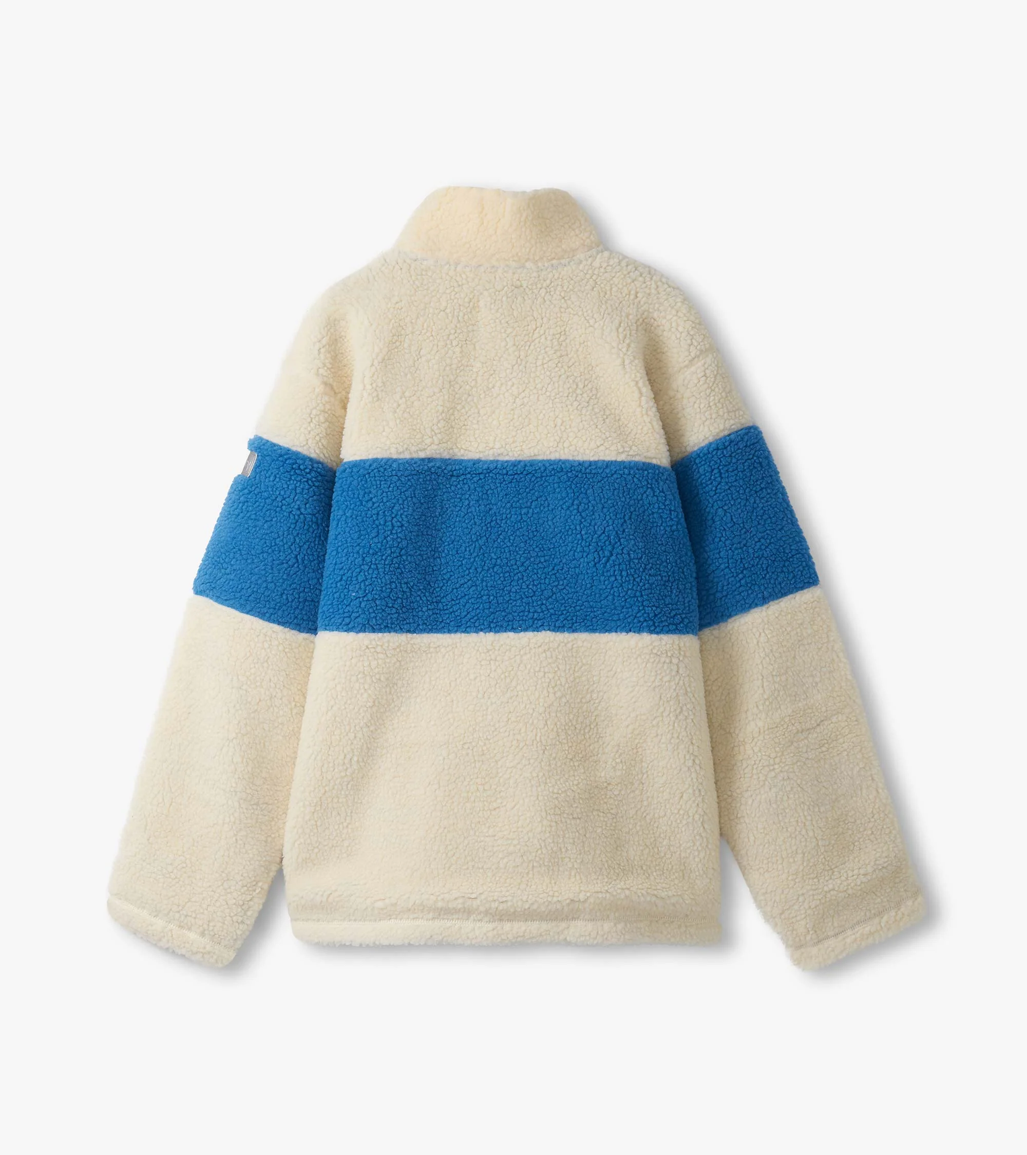 Boys White Smoke Faux Sherpa Zip-Up Jacket - Image 3