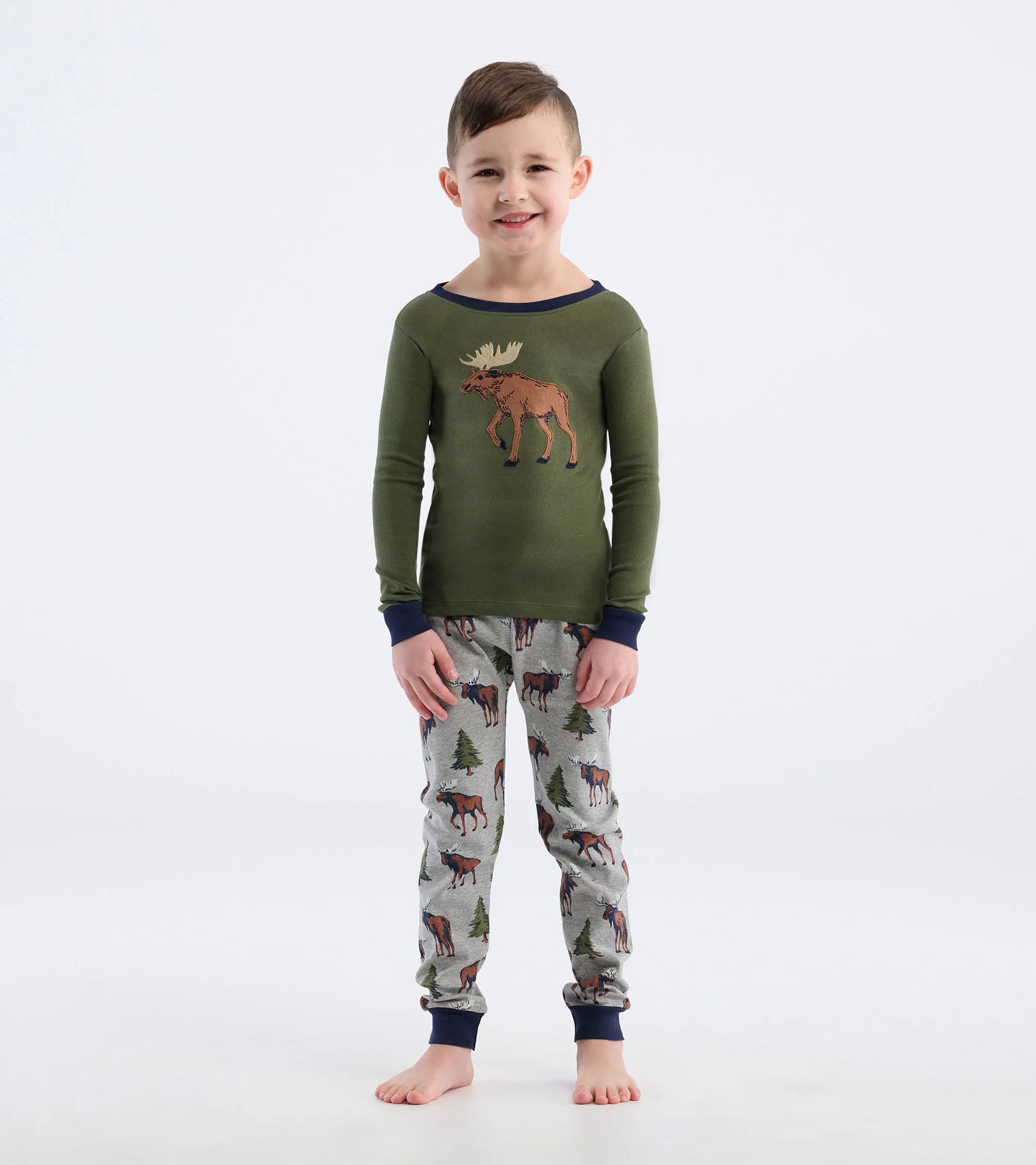Boys Wild Moose Pajama Set - Image 2