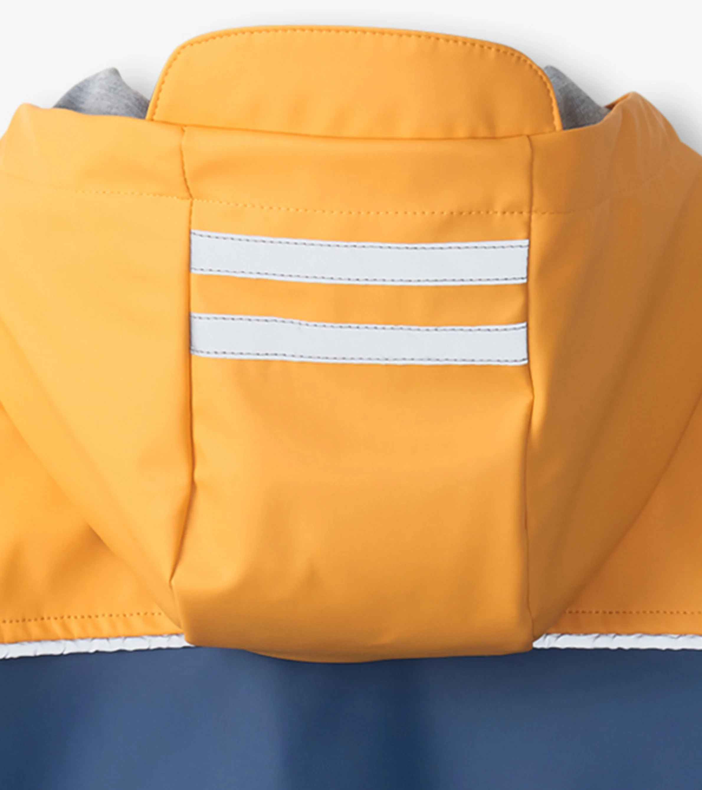 Kids Yellow & Navy Zip-Up Rain Jacket - Image 10