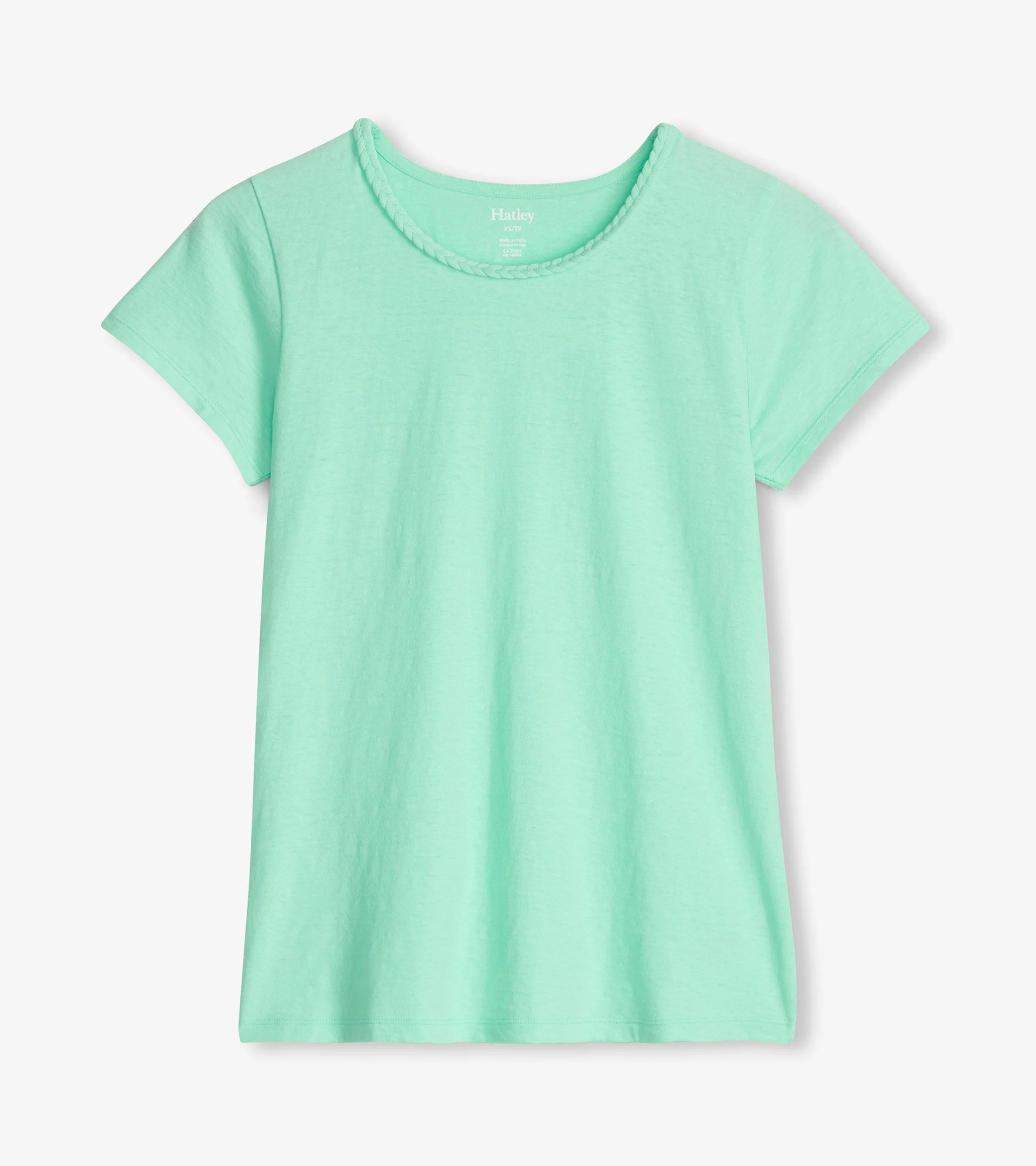 Braided Neck Tee - Ice Green - Image 2