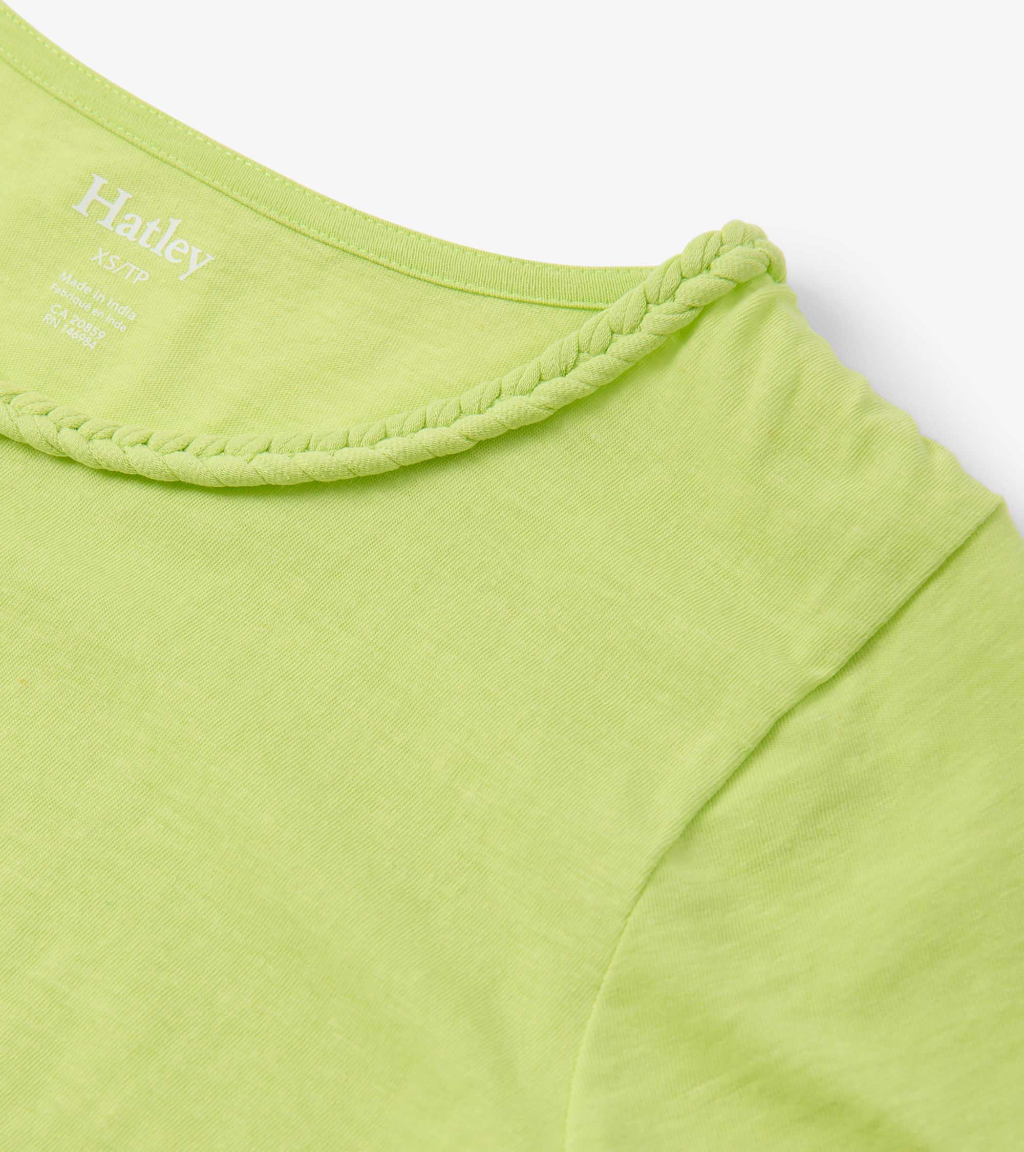 Braided Neck Tee - Sharp Green - Image 6