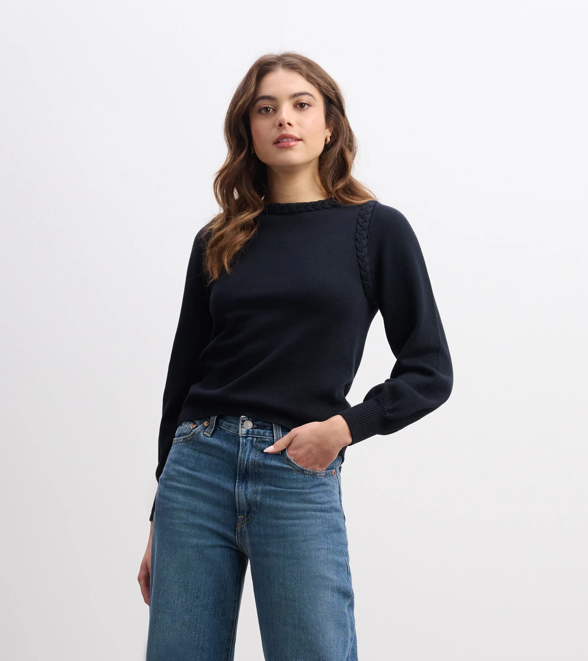 Braided Sweater - Black