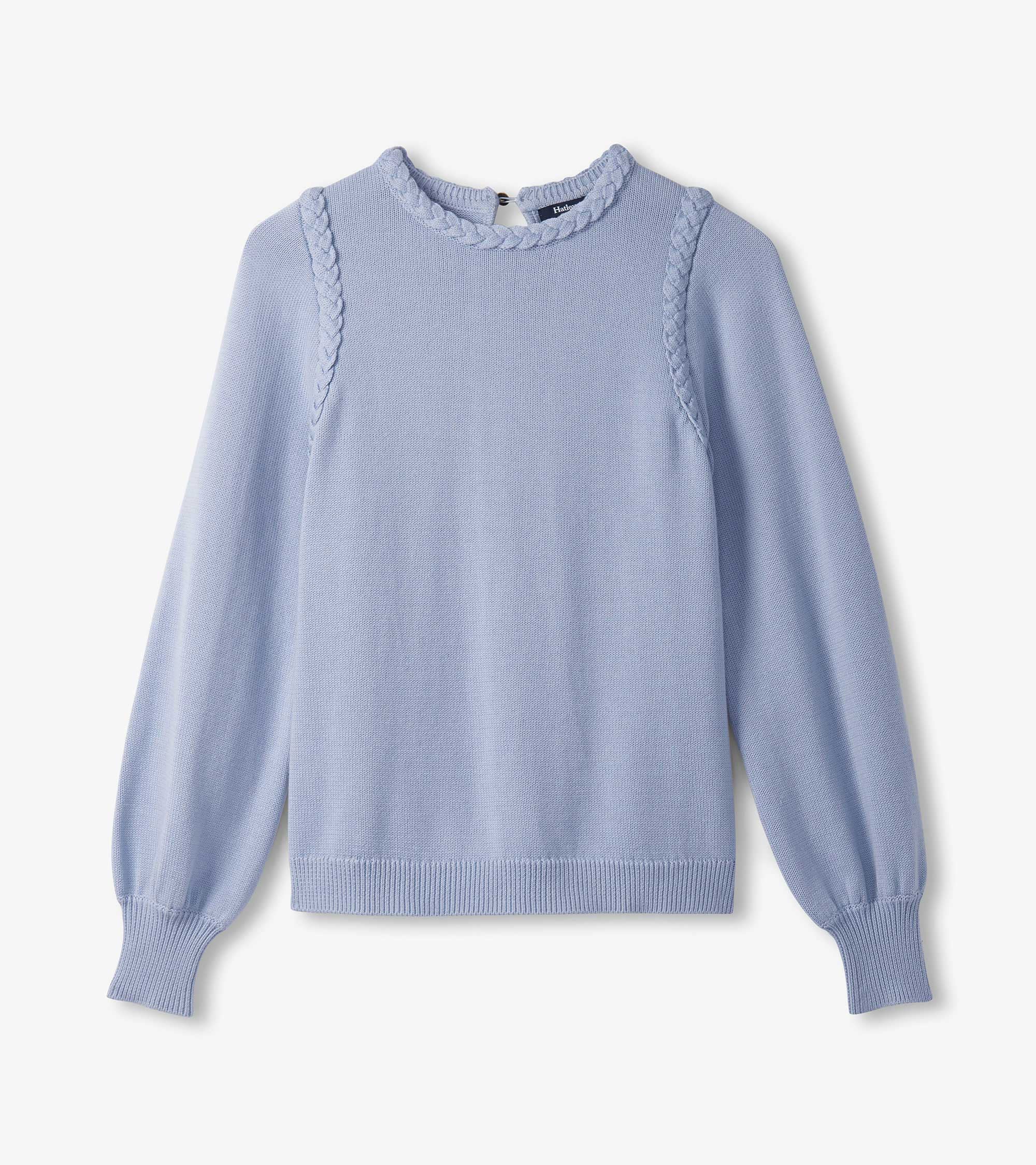 Braided Sweater - Bright Denim Blue - Image 2