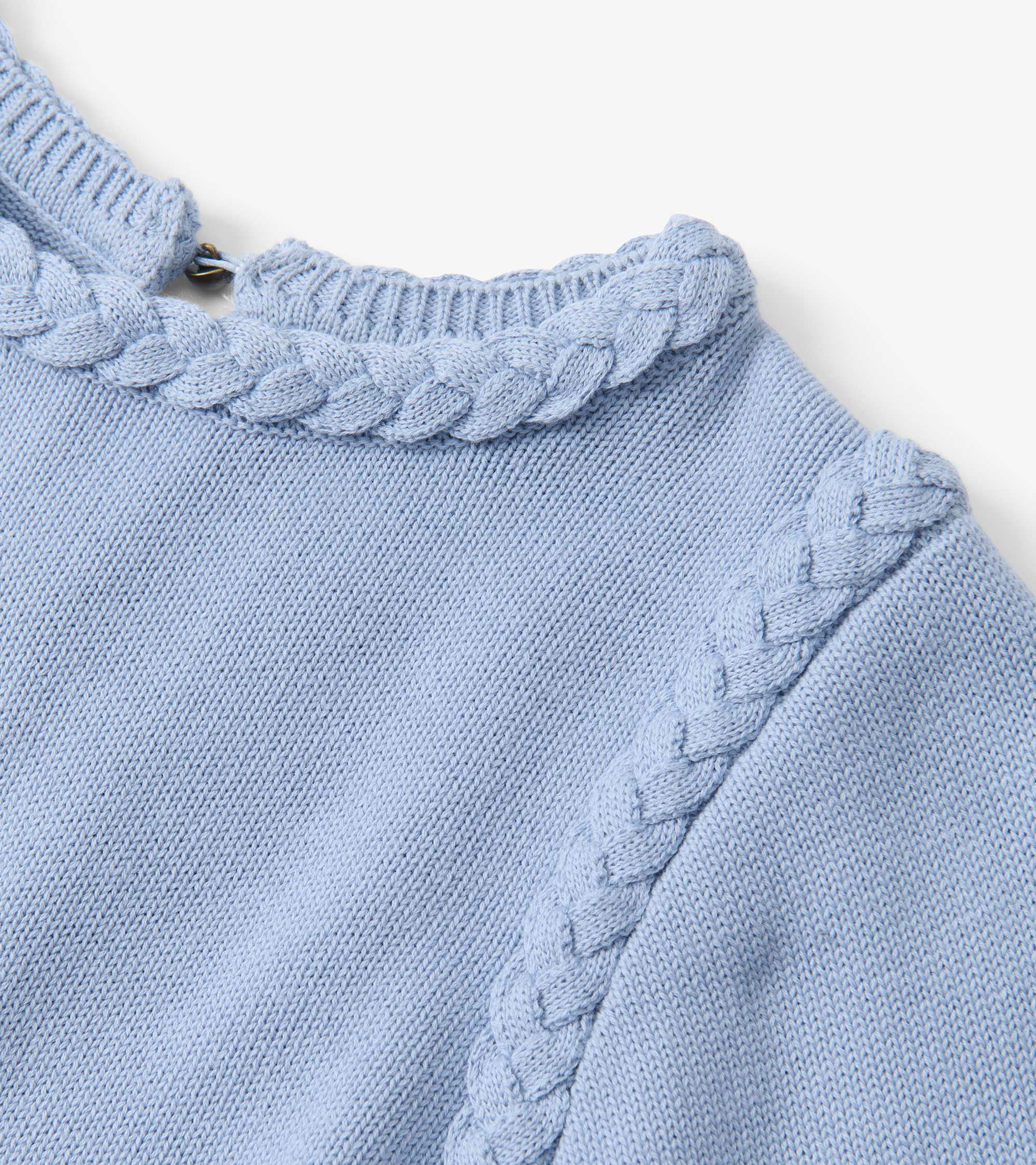 Braided Sweater - Bright Denim Blue - Image 7