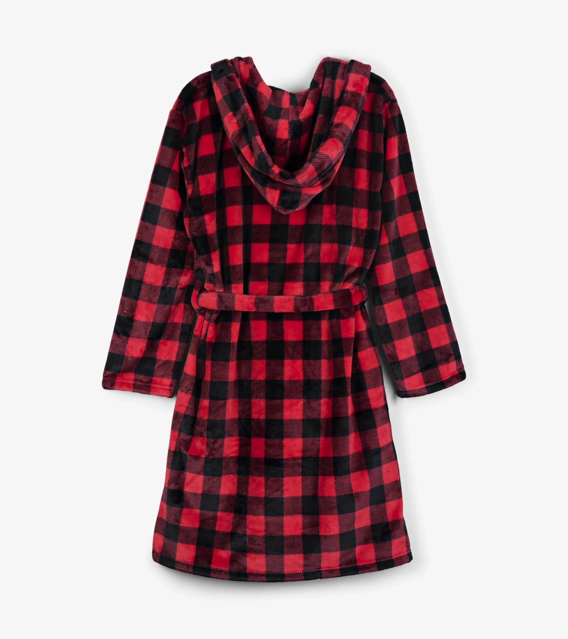 Buffalo Plaid Adult Fleece Robe - Image 3