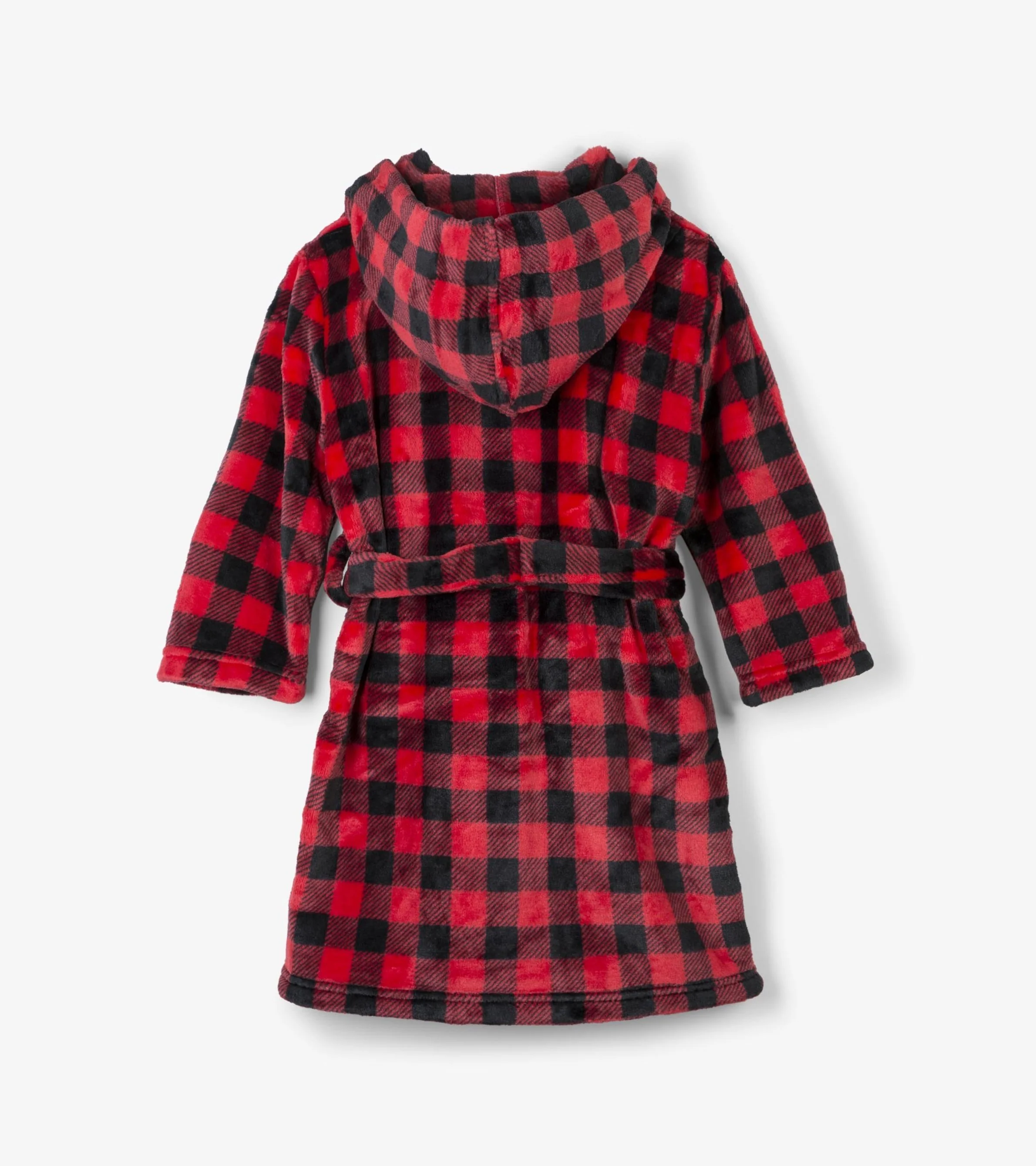Buffalo Plaid Kids Fleece Robe - Image 2