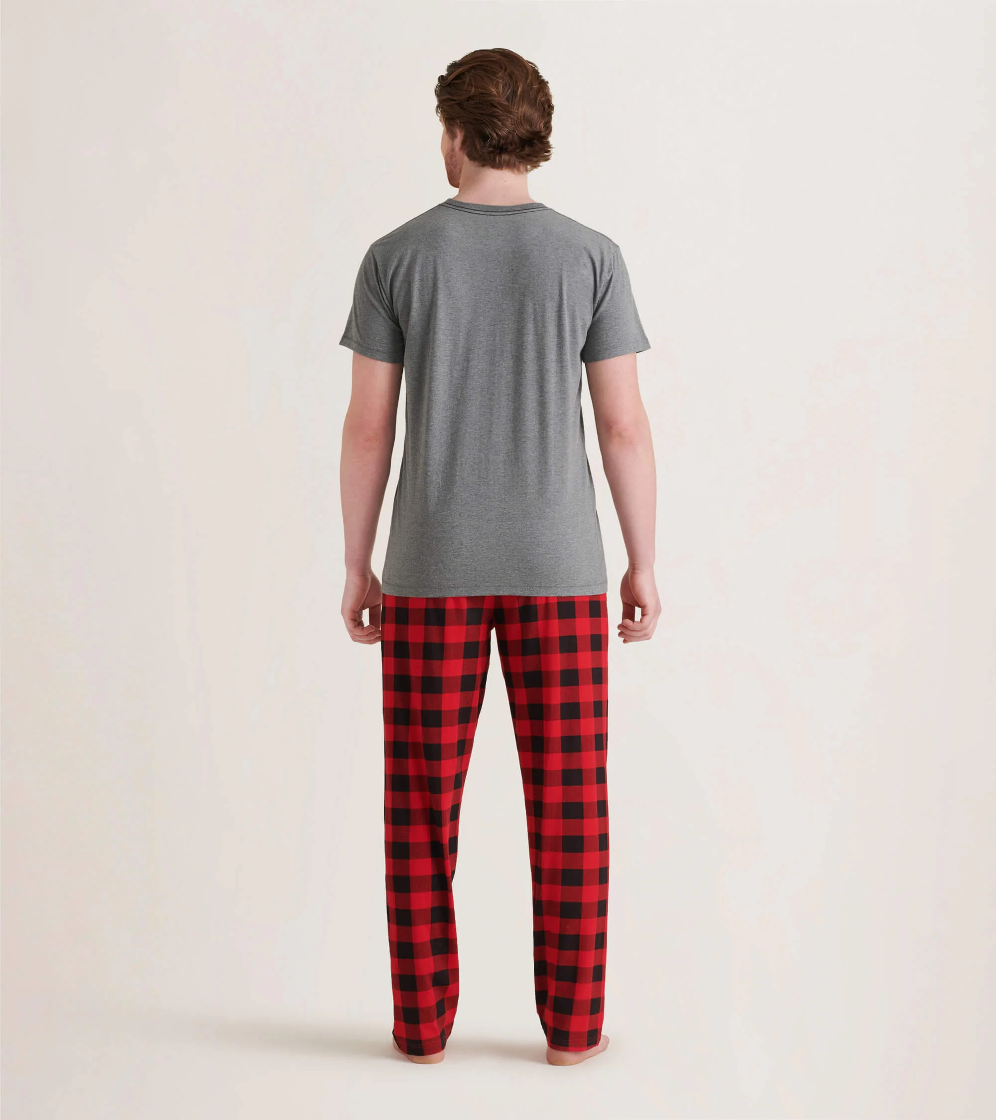 Buffalo Plaid Men's Stretch Cotton Pajama Pants - Image 4