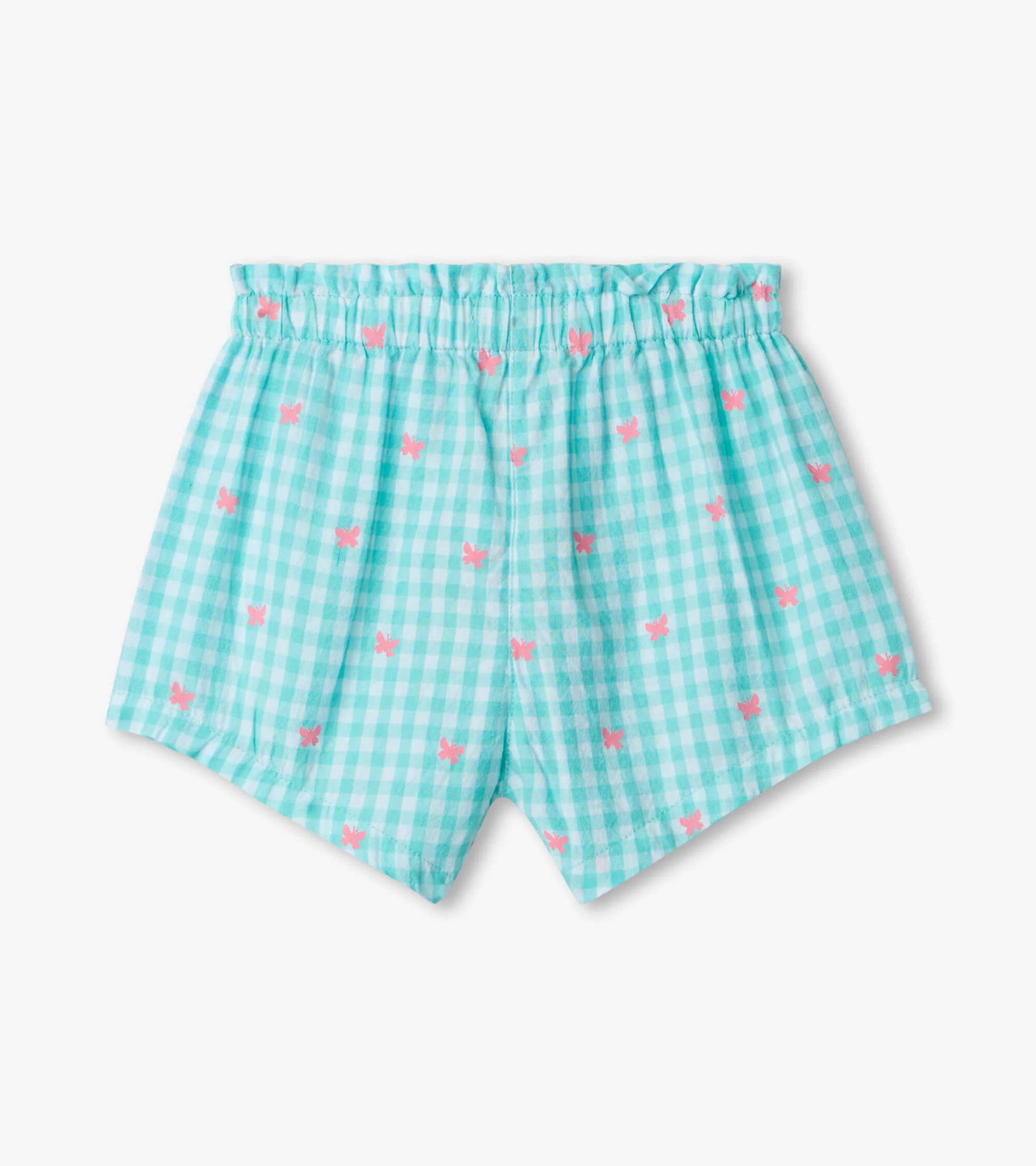 Butterfly Gingham Baby Woven Paper Bag Shorts - Image 2