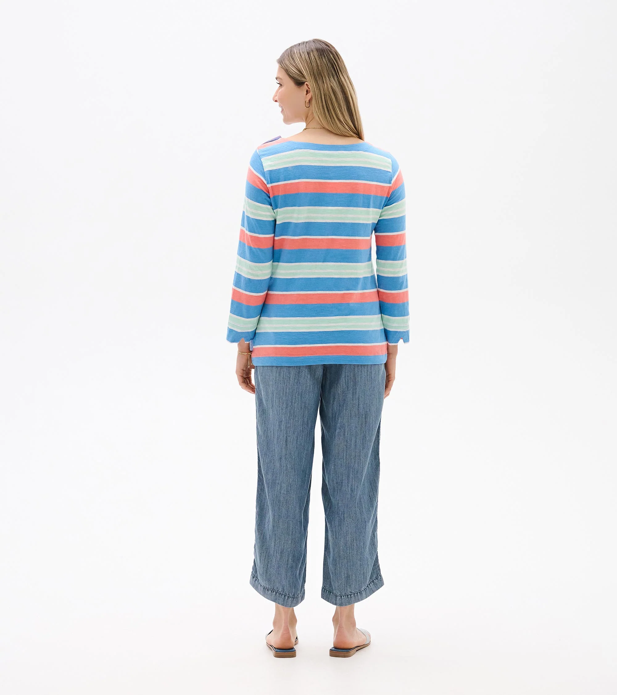 Button Breton - Azure Stripes - Image 5