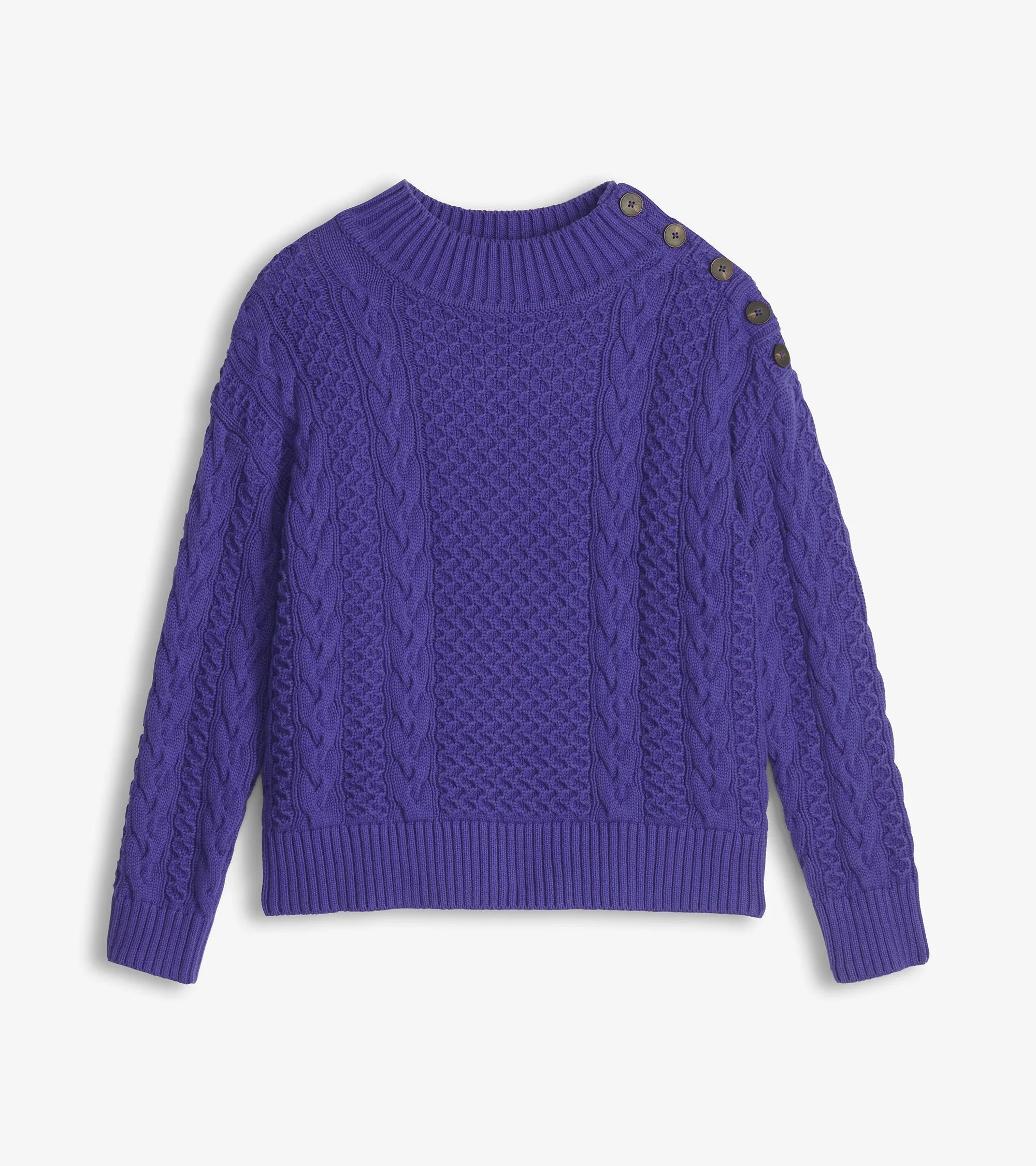 Button Neck Sweater - Ultra Violet - Image 2