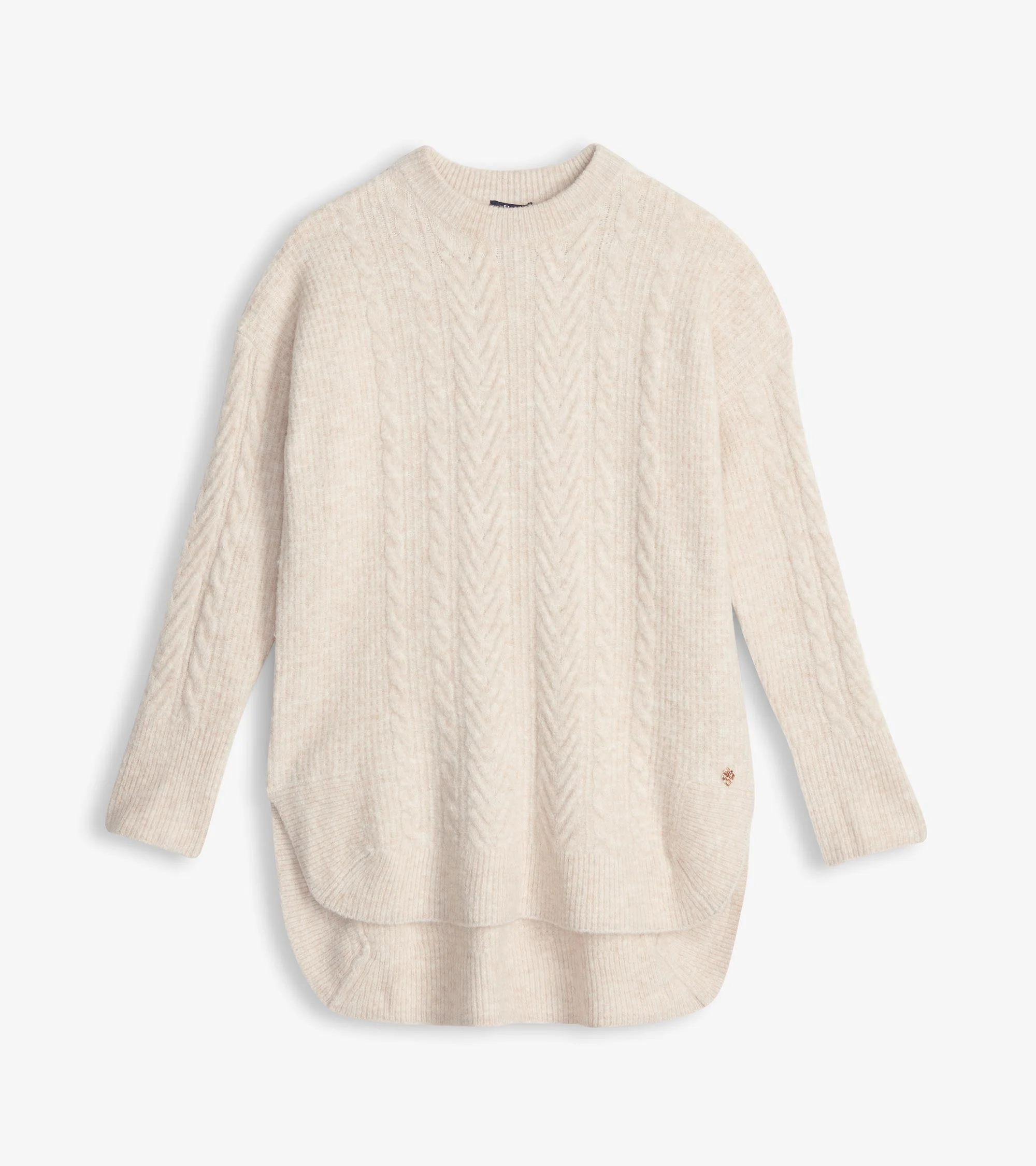 Cable Knit Tunic - Oatmeal Heather - Image 2