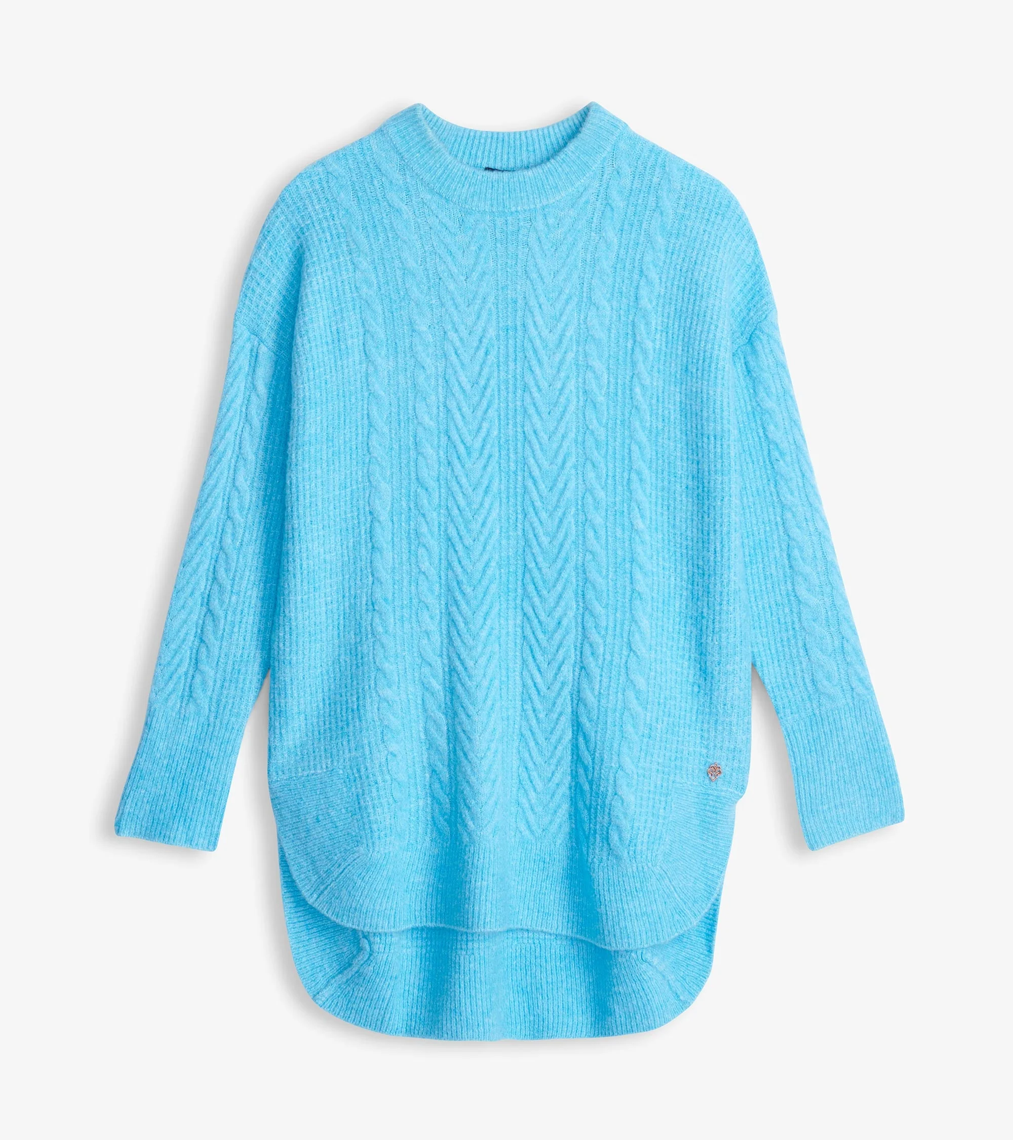 Cable Knit Tunic - Sky Blue - Image 2