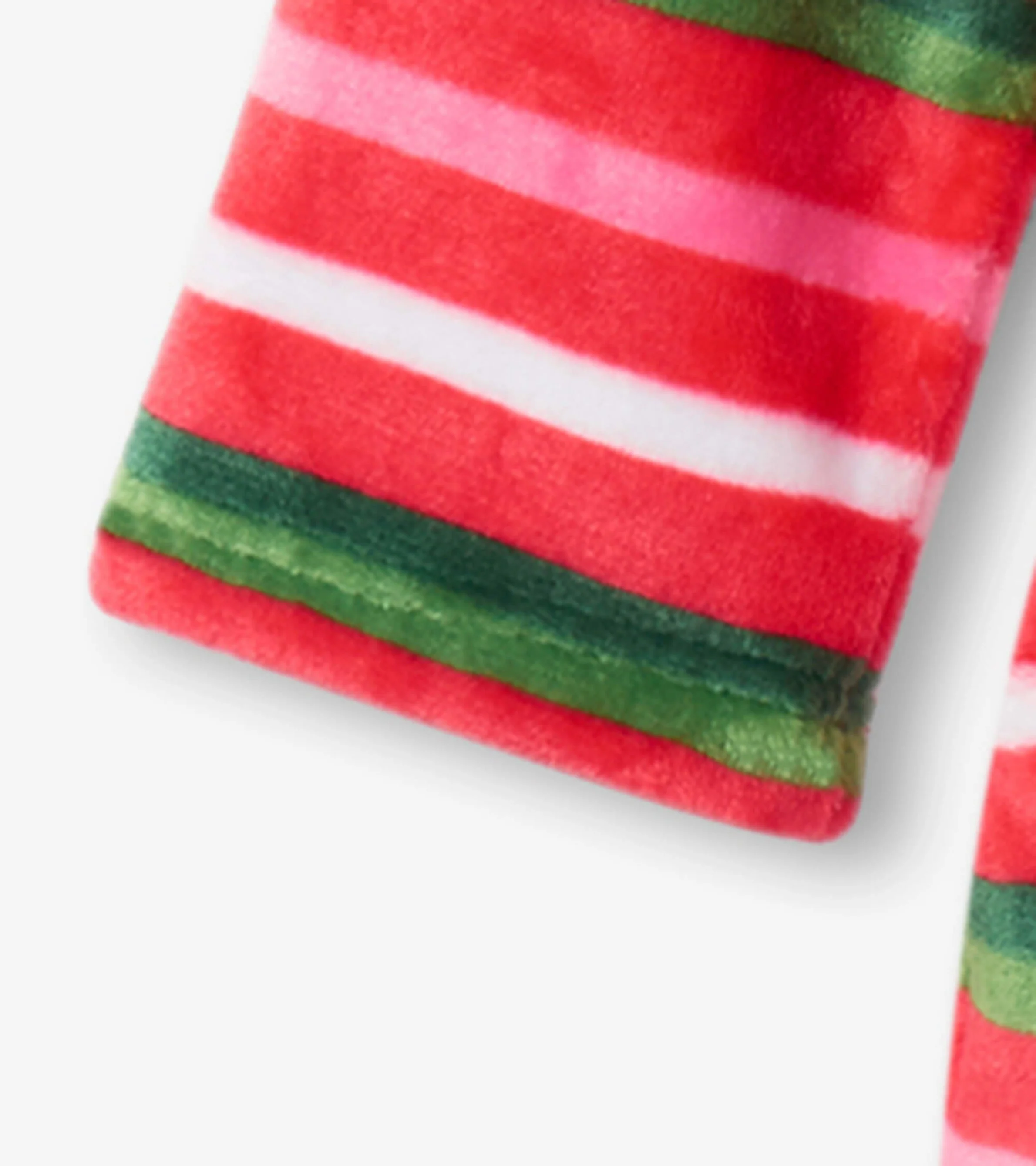 Candy Cane Stripes Kids Fleece Robe - Image 4