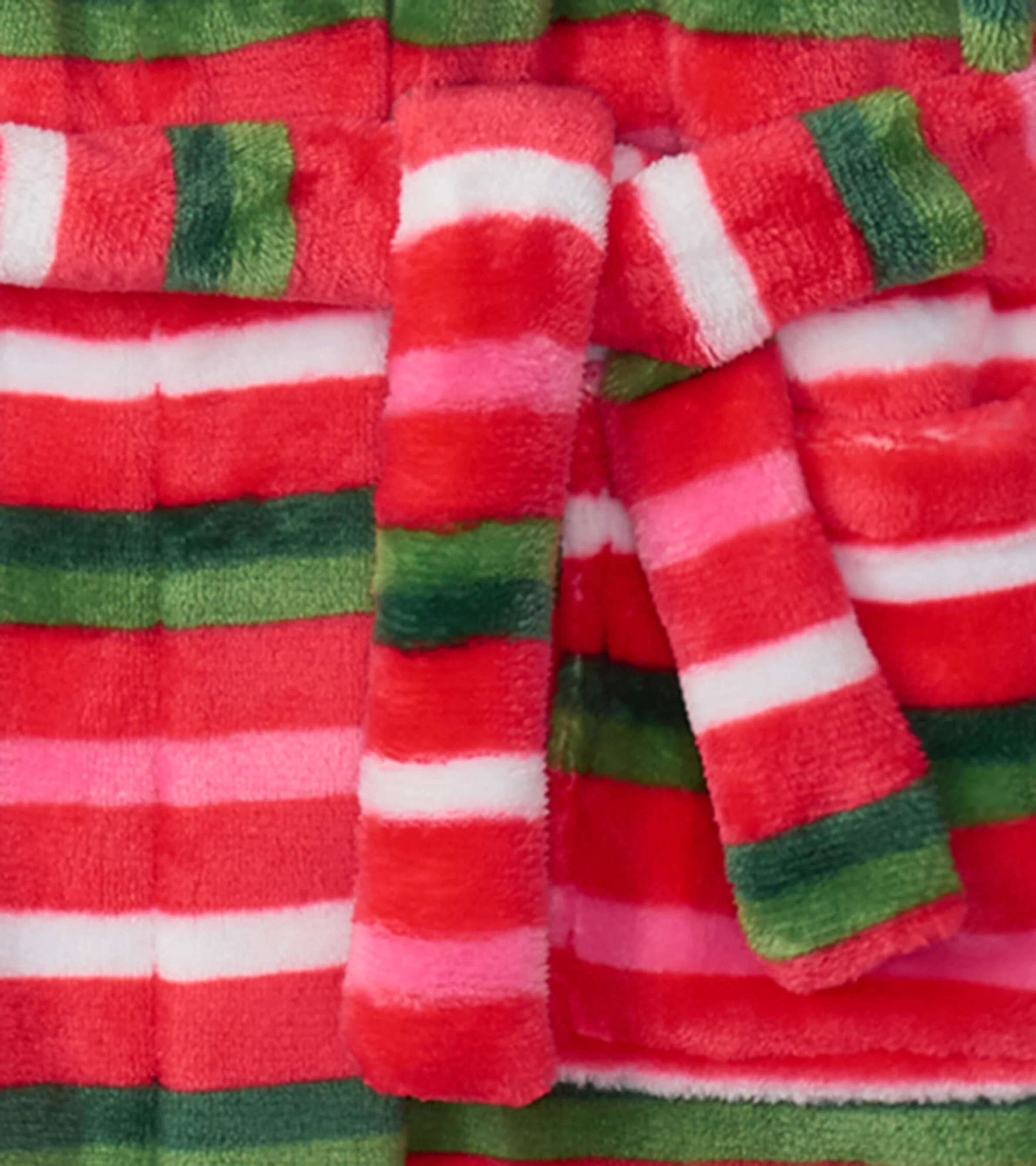 Candy Cane Stripes Kids Fleece Robe - Image 5