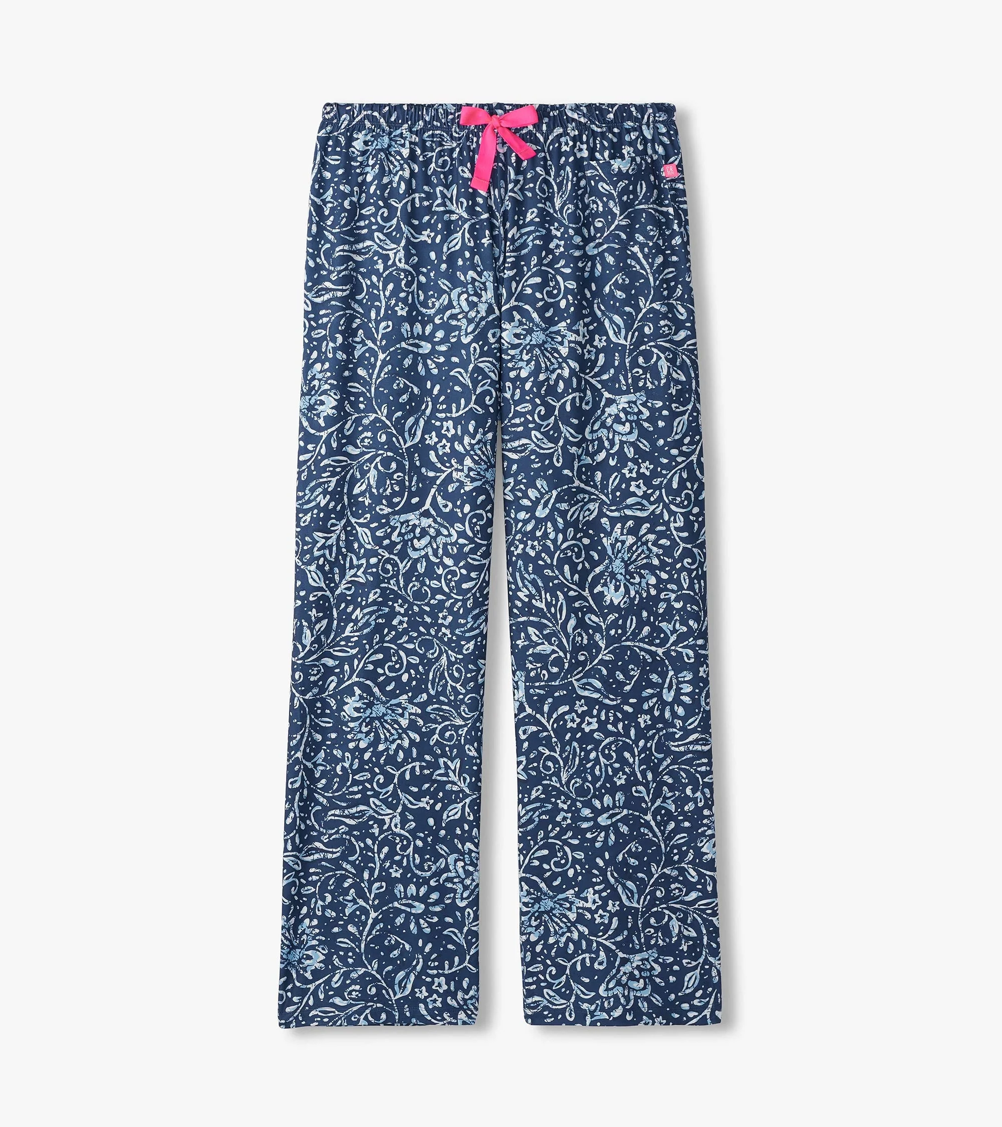 Women's Batik Flowers Polyknit Pajamas Pants - Image 3