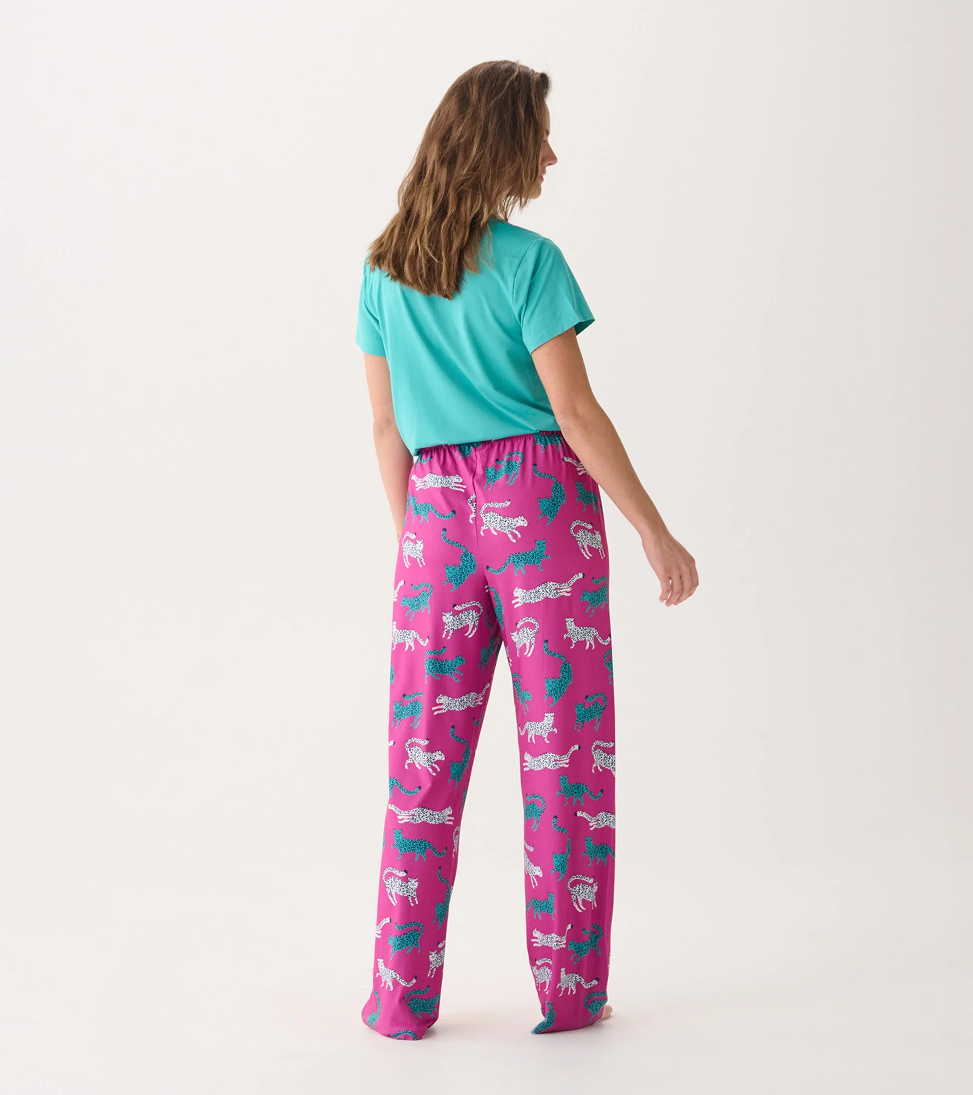 Women's Cheetah Polyknit Pajamas Pants - Image 4