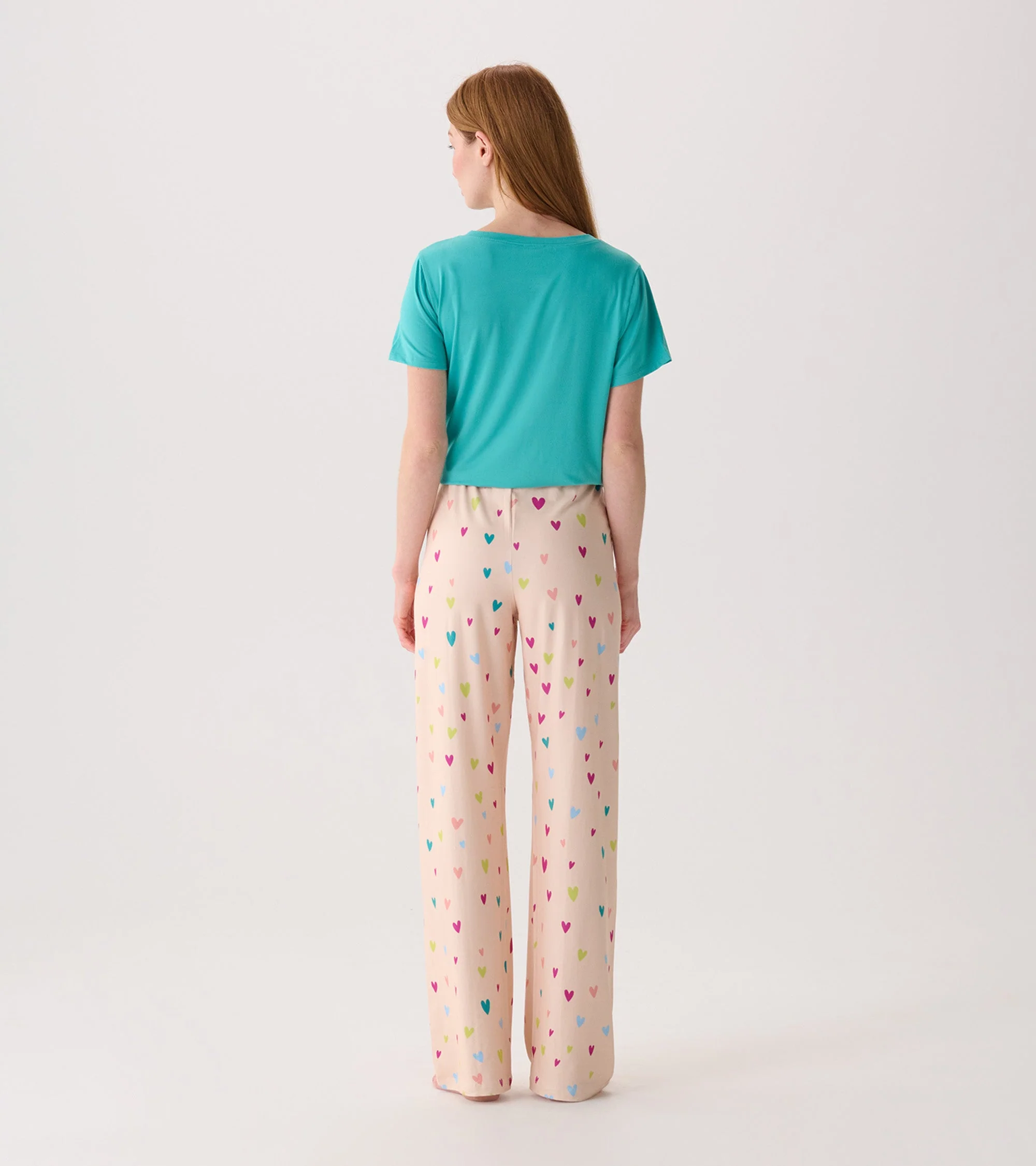 Women's Jelly Bean Hearts Polyknit Pajamas Pants - Image 4