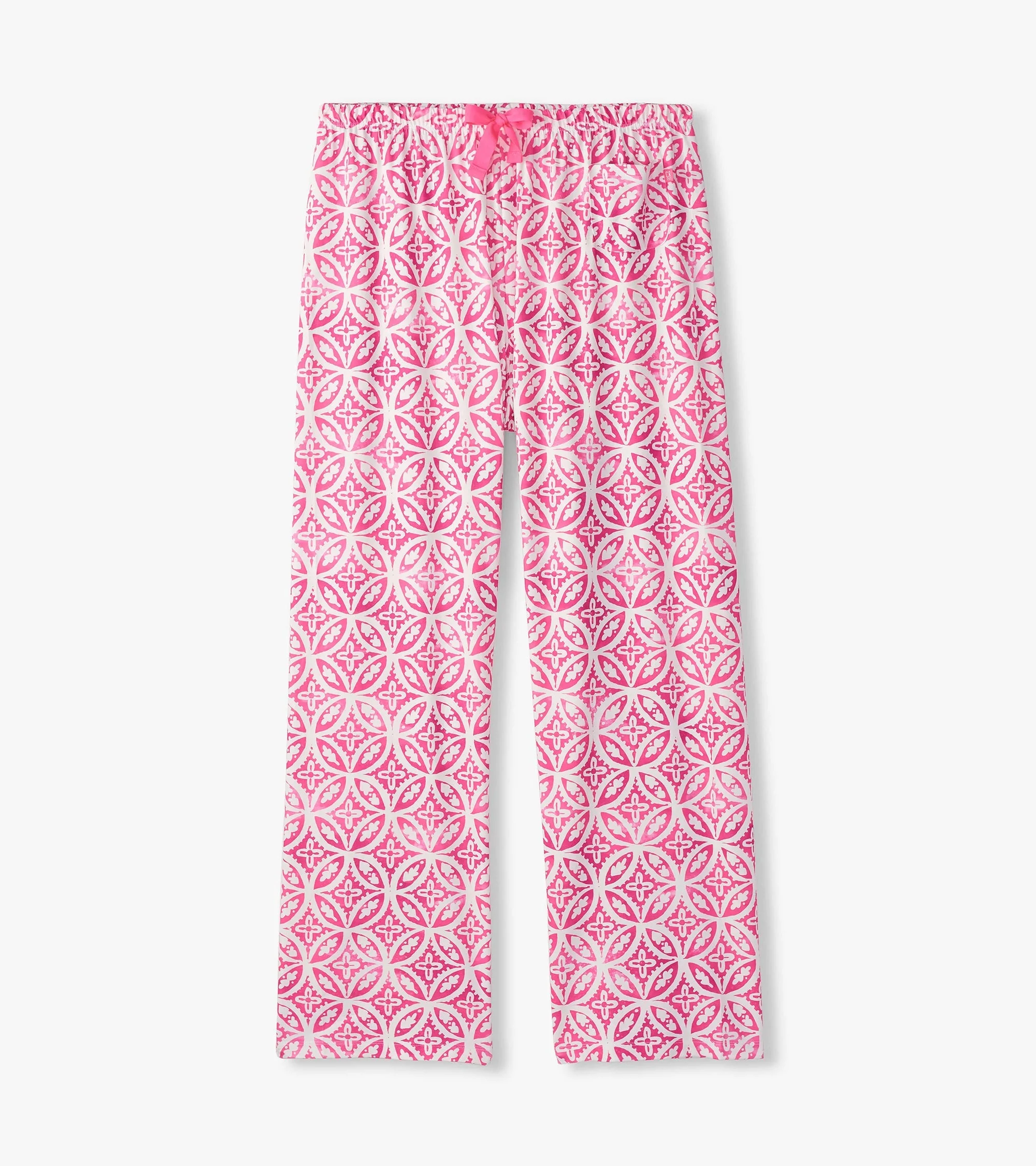 Women's Pink Lotus Mandala Polyknit Pajamas Pants - Image 5