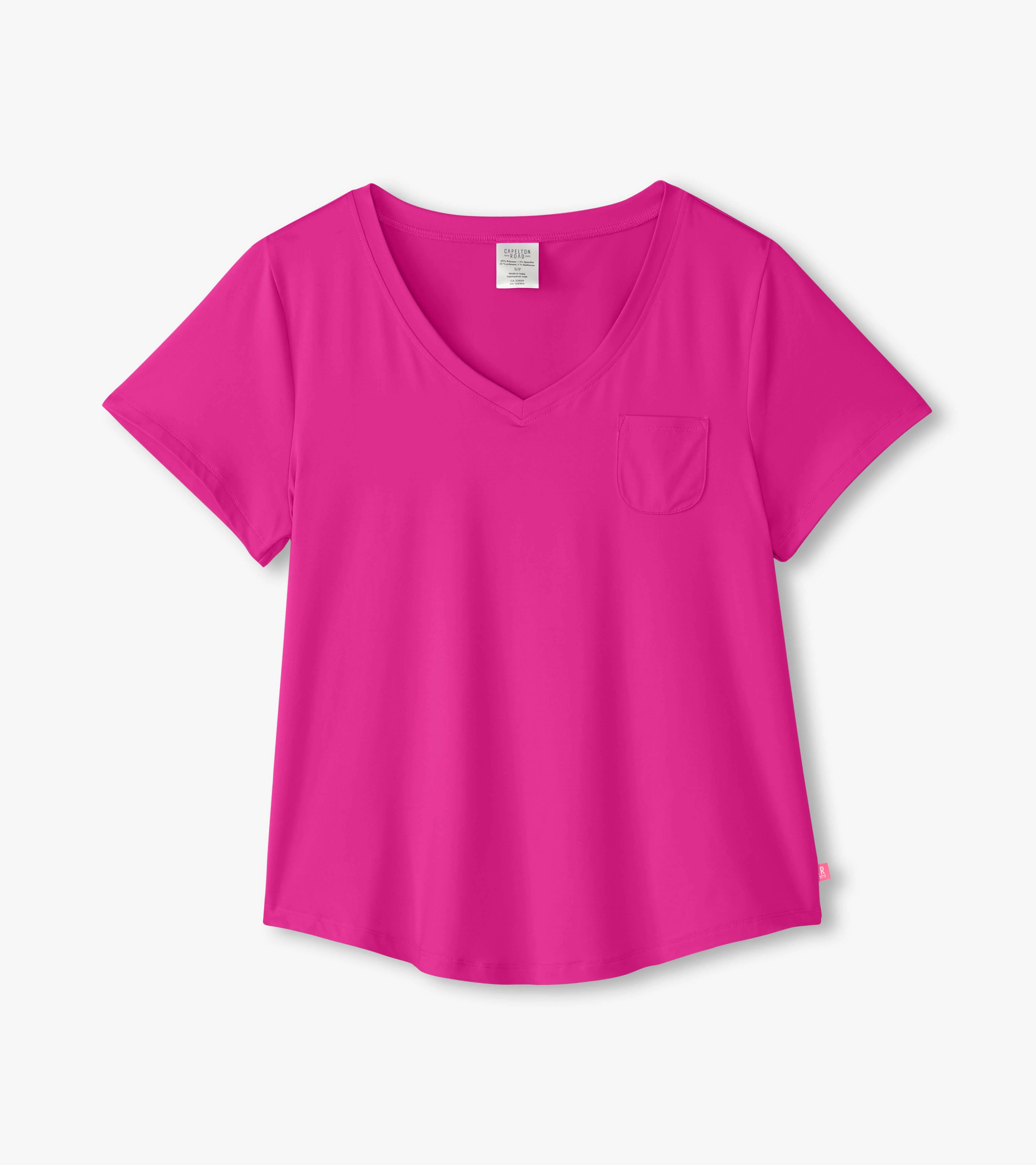Women's Rose Violet Polyknit V-Neck T-Shirt - Image 5