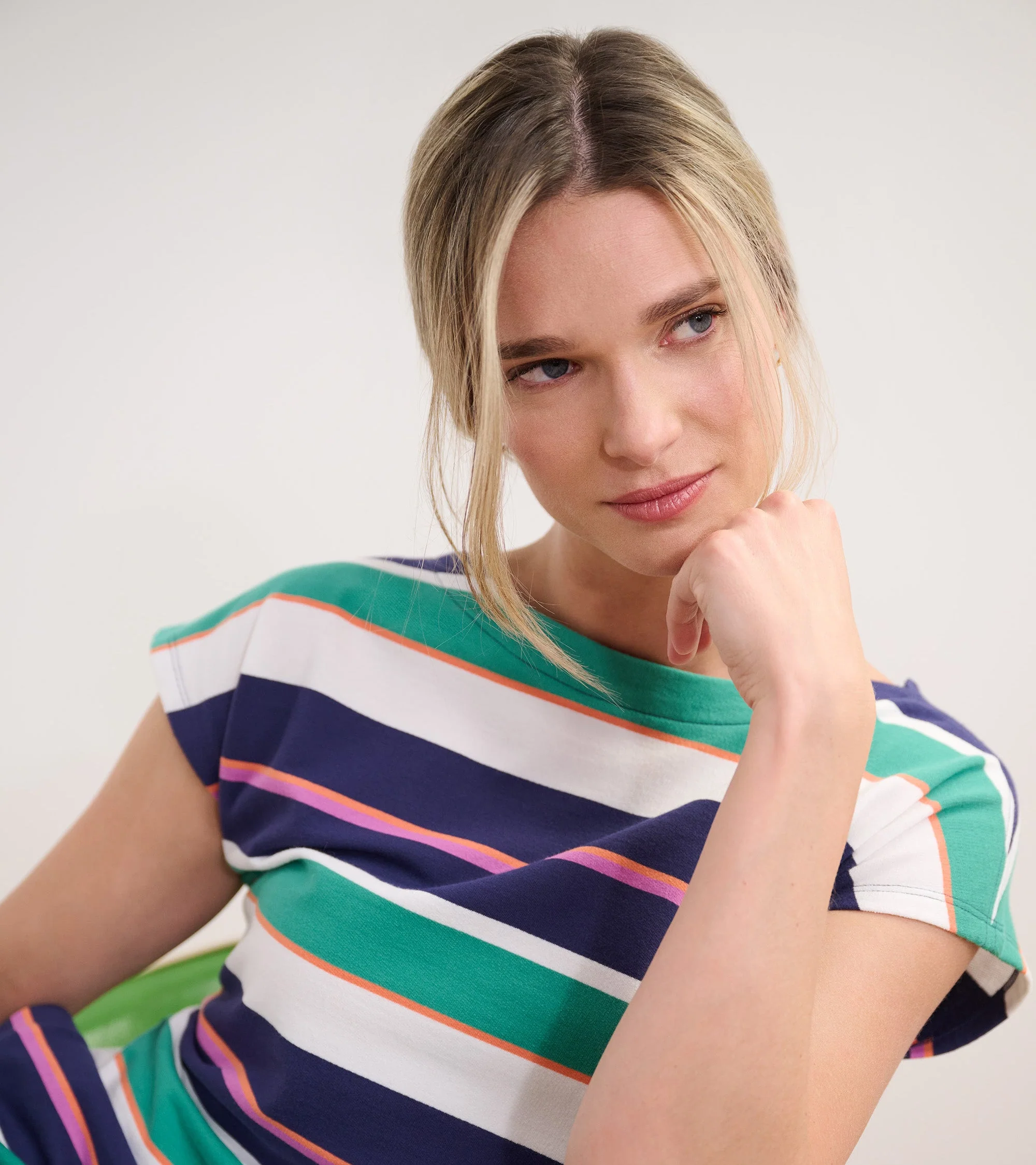 Capri Dress - Spring Sea Stripes - Image 2