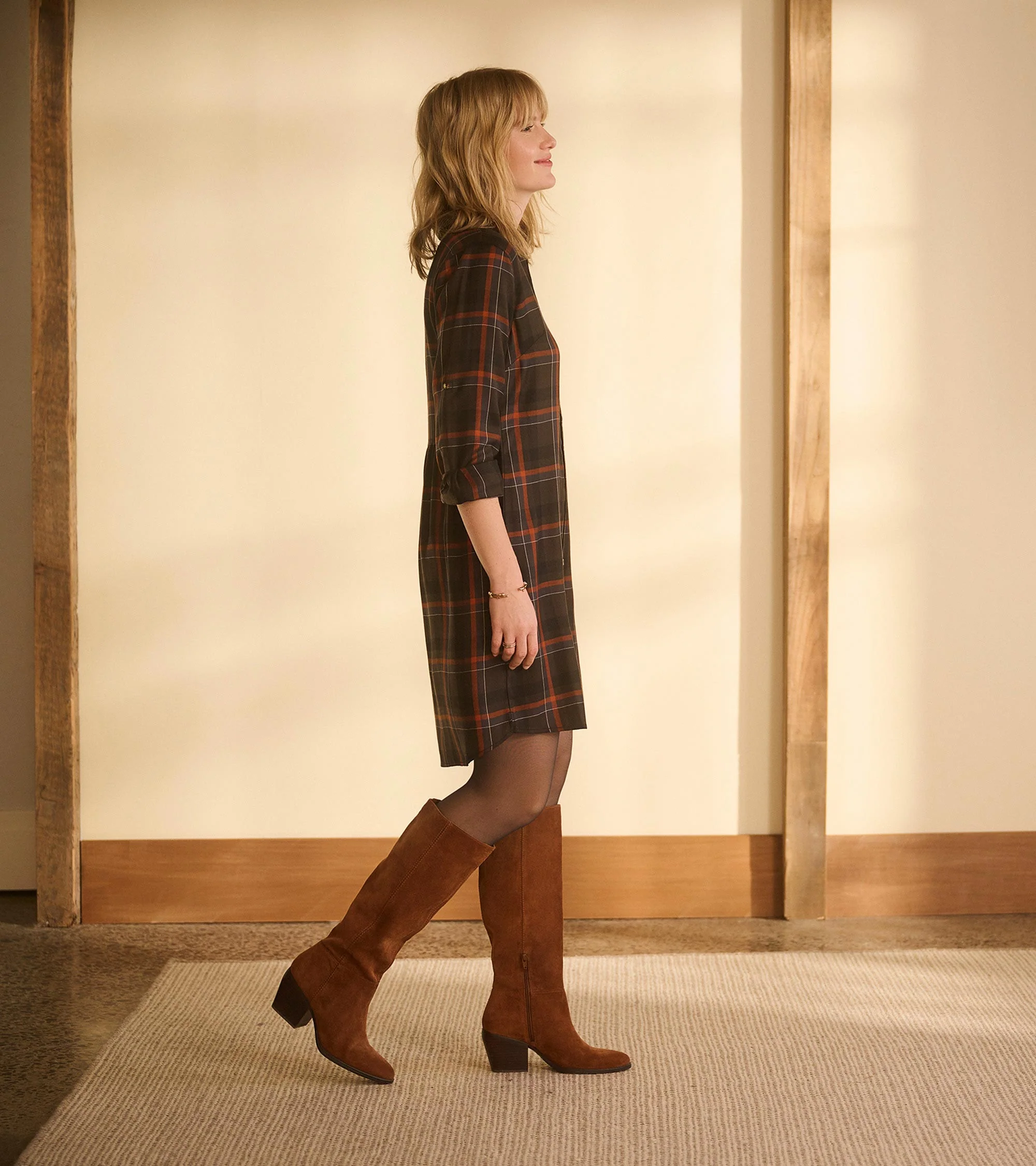 Cara Shirt Dress - Autumn Plaid - Image 5