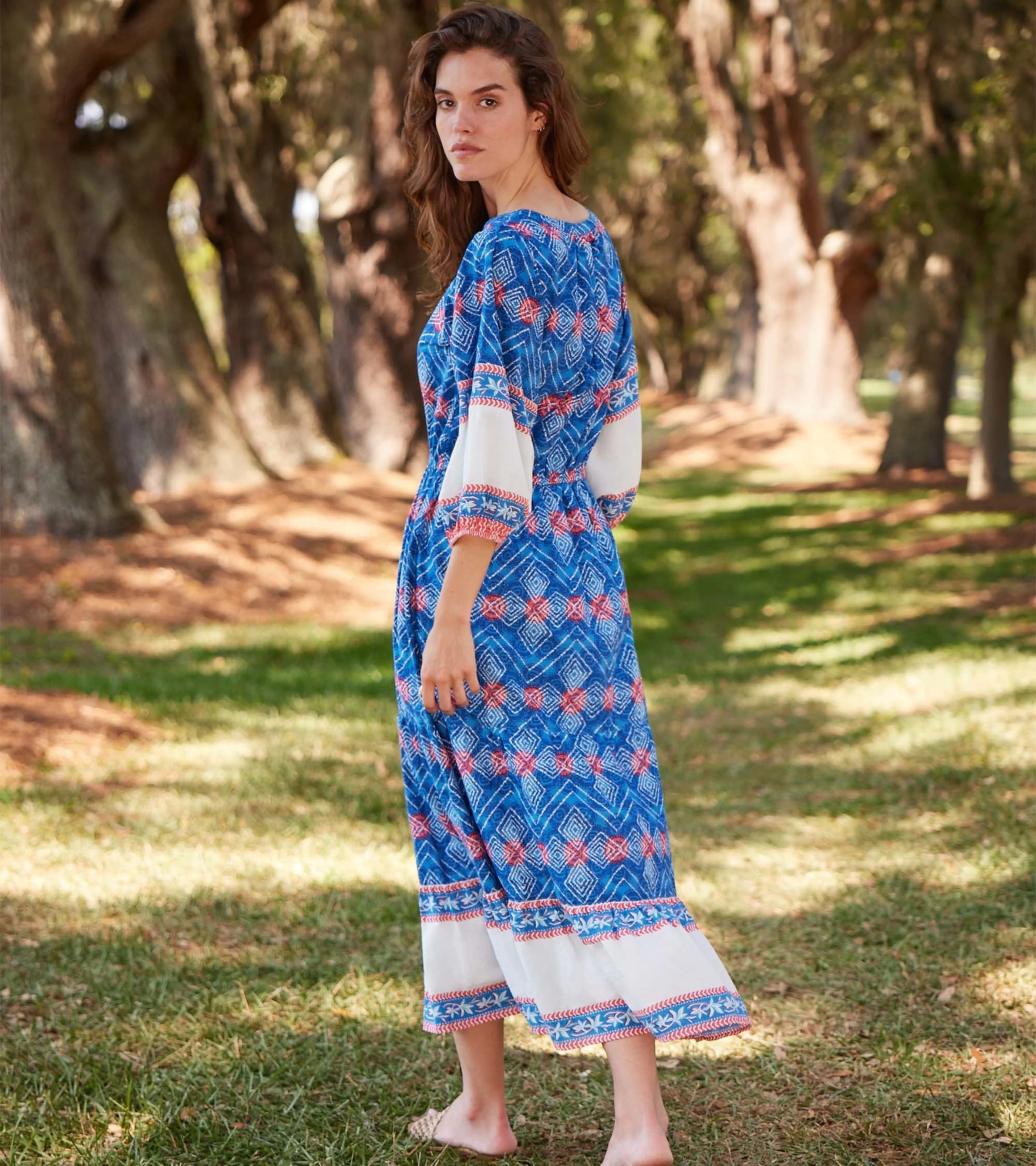 Celine Maxi Dress - Diamond Shibori - Image 2
