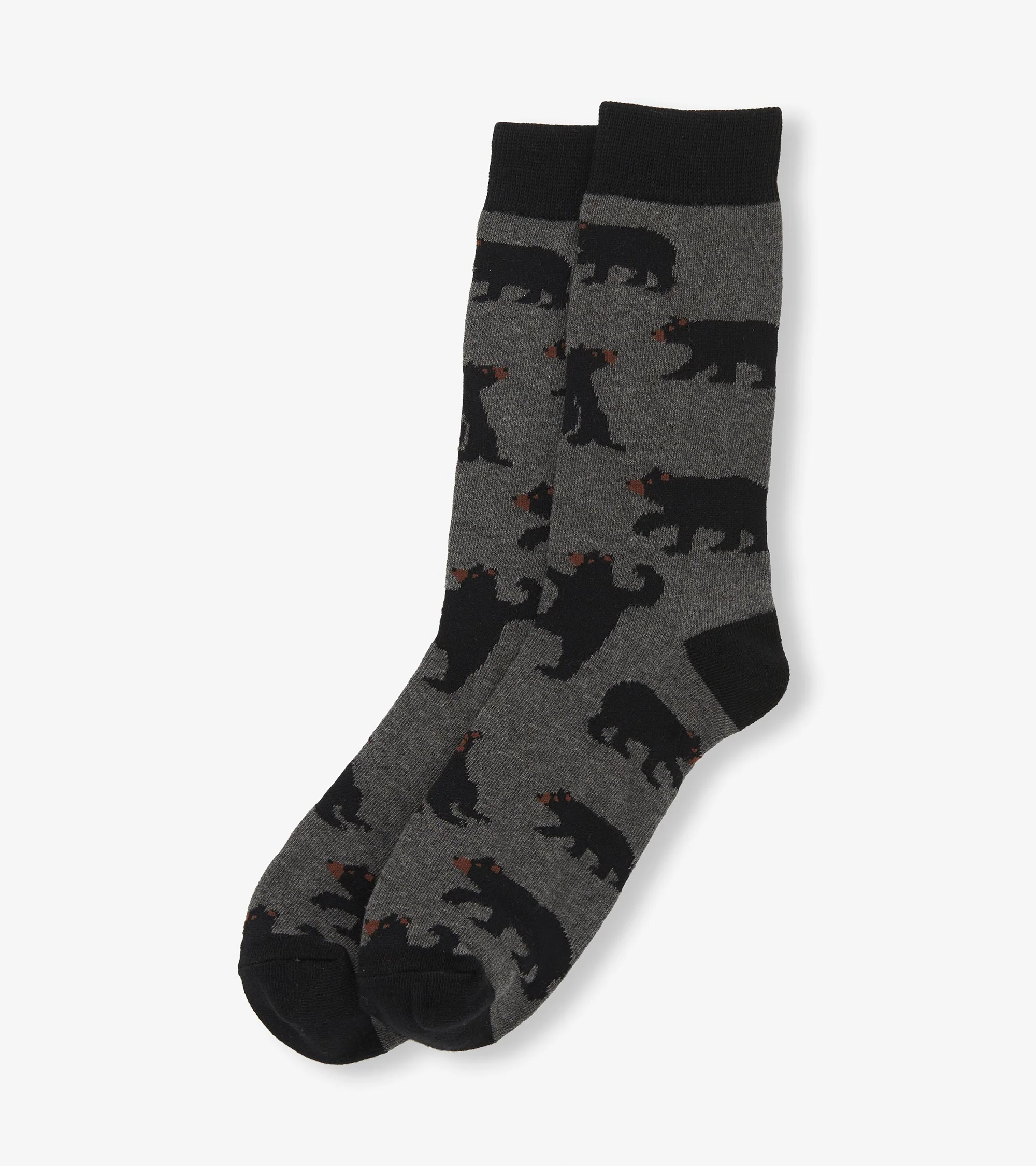 Charcoal Bears Men's Crew Socks - Image 2