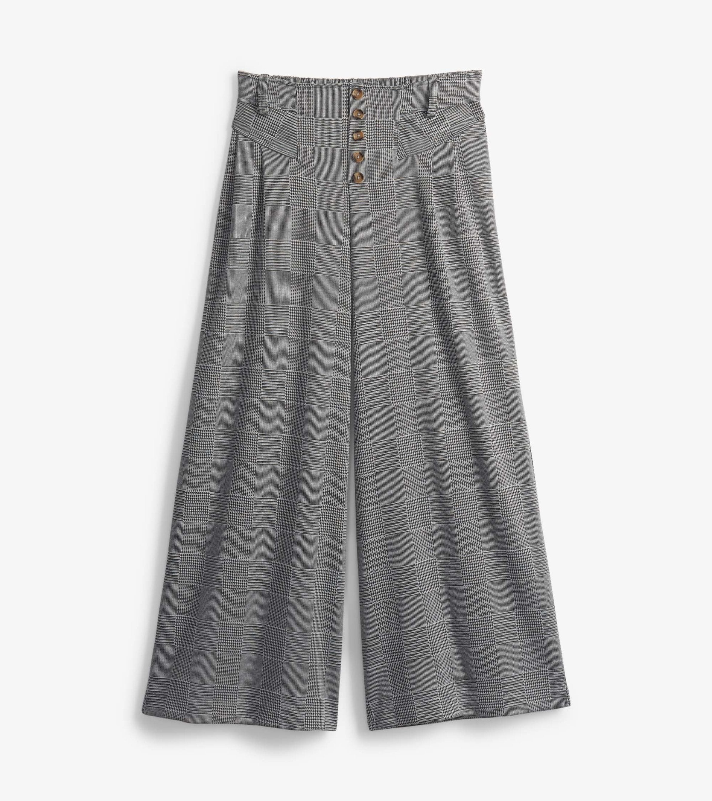 Charlie Wide Leg Pants - Houndstooth
