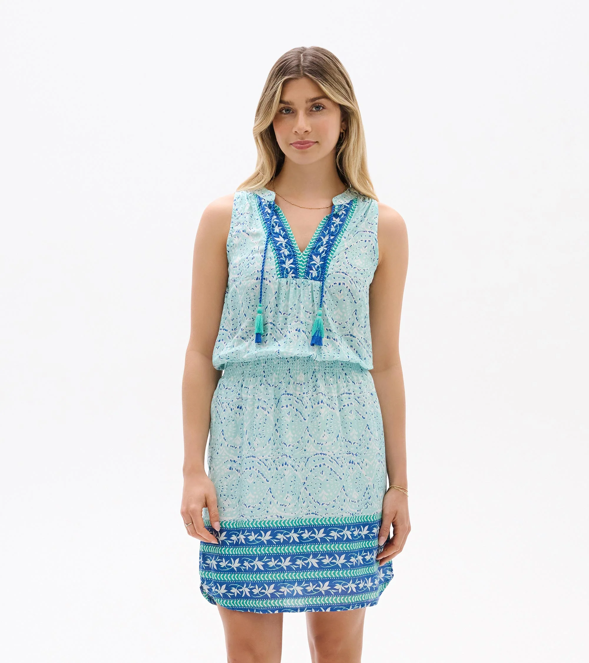 Chloe Dress - Beach Glass Ikat - Image 3