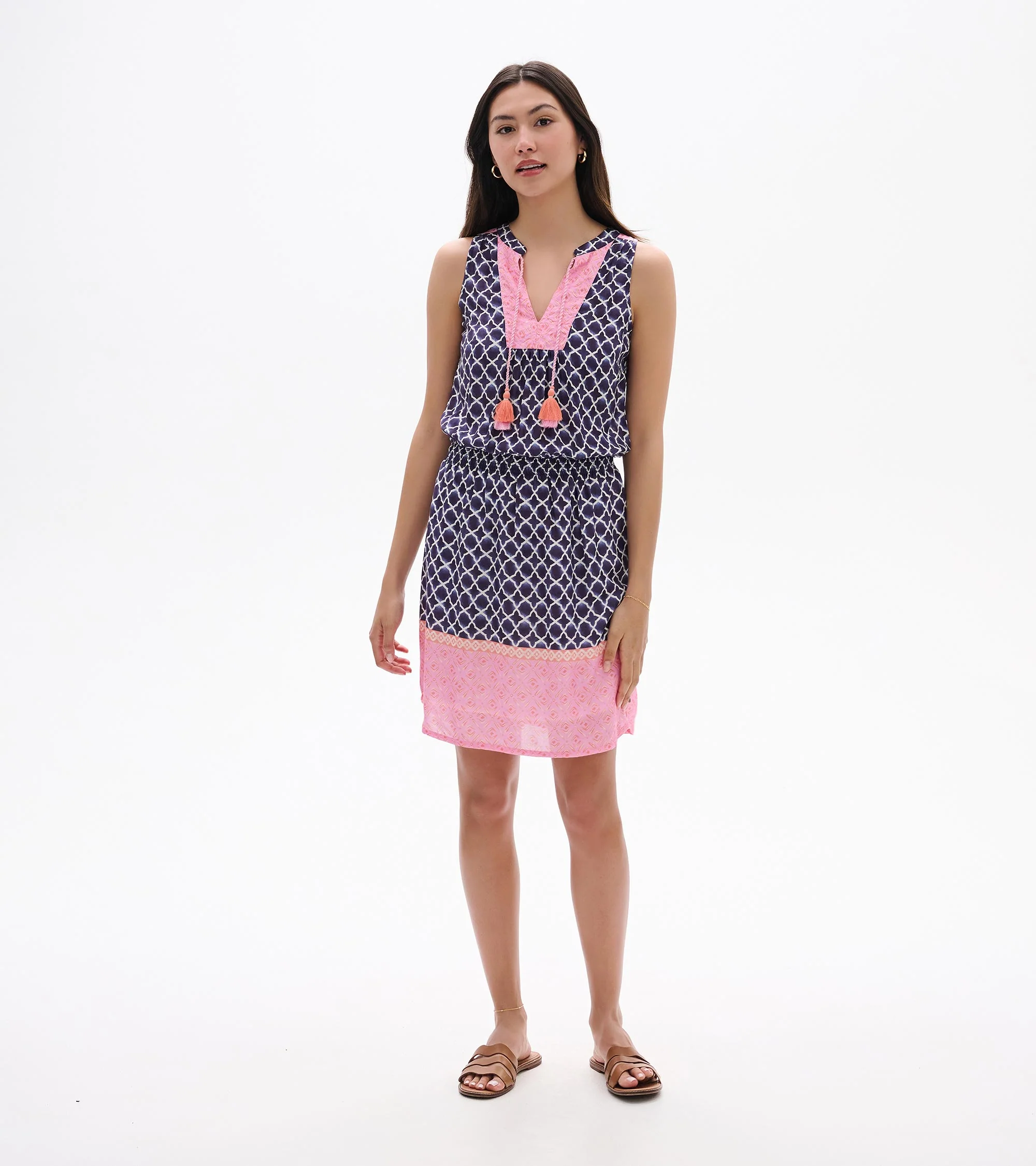 Chloe Dress - Navy Medalion - Image 3